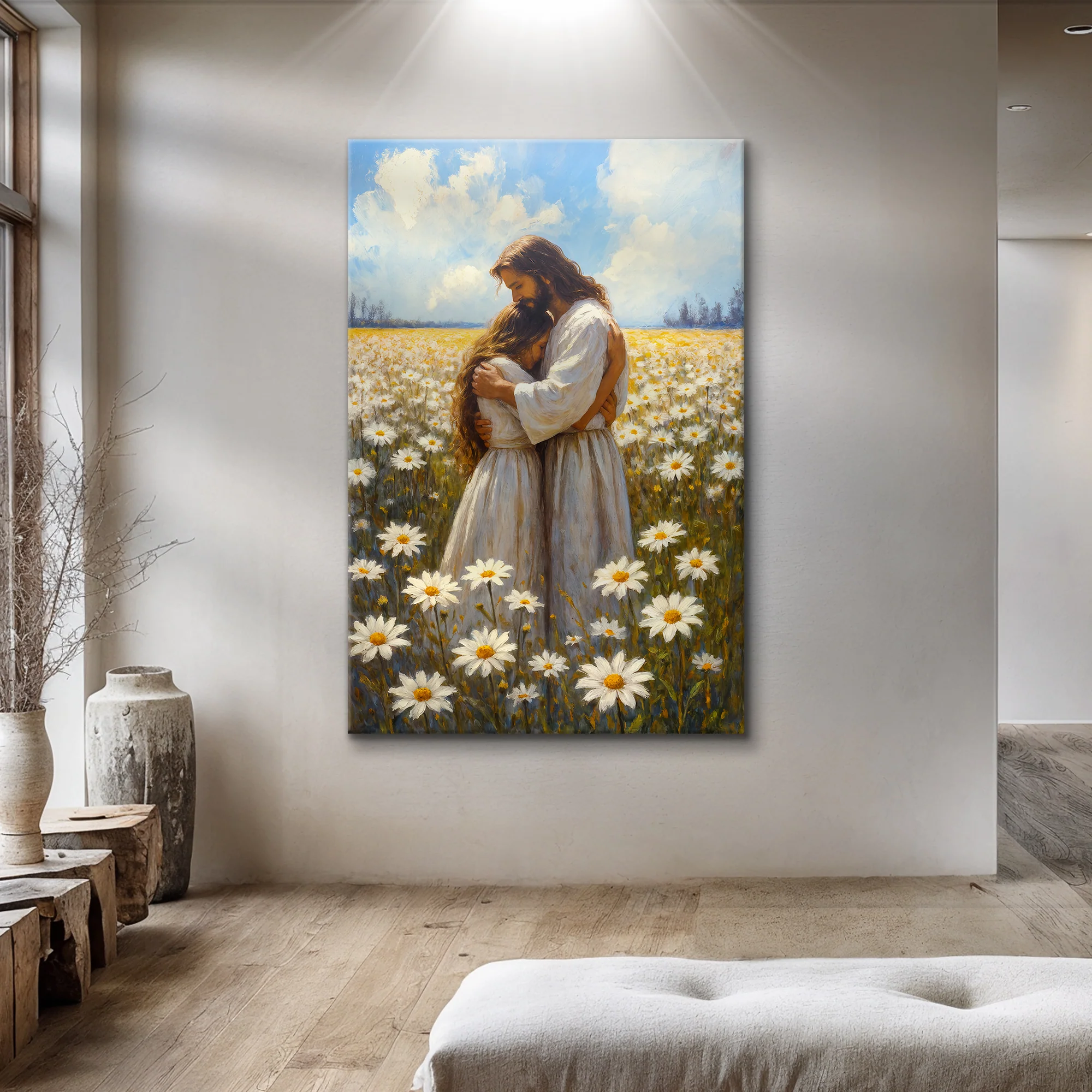 Jesus Hugging Woman Faith Wall Art II - Image 3