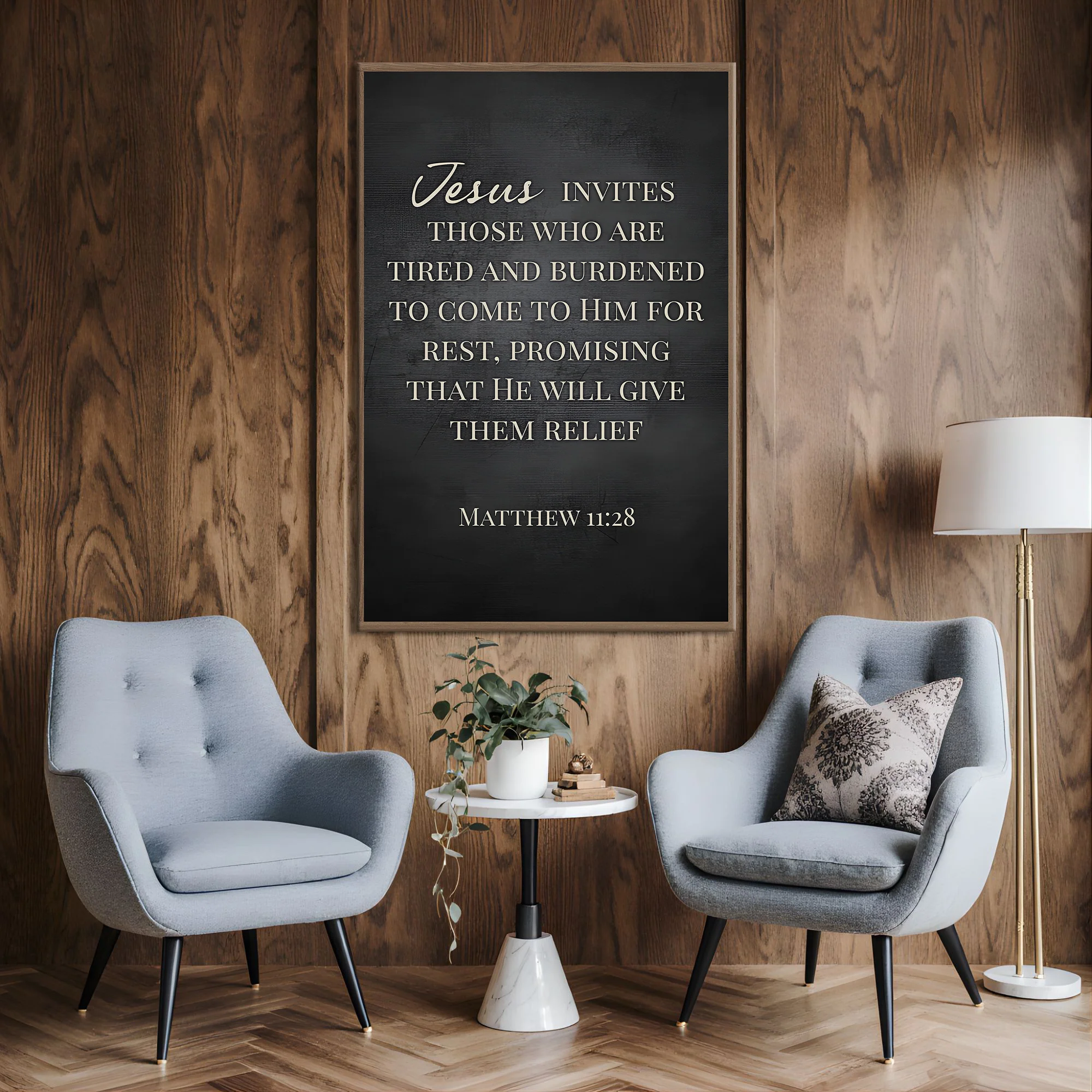 Jesus Invites - Matthew 11:28 Faith Sign - Image 2