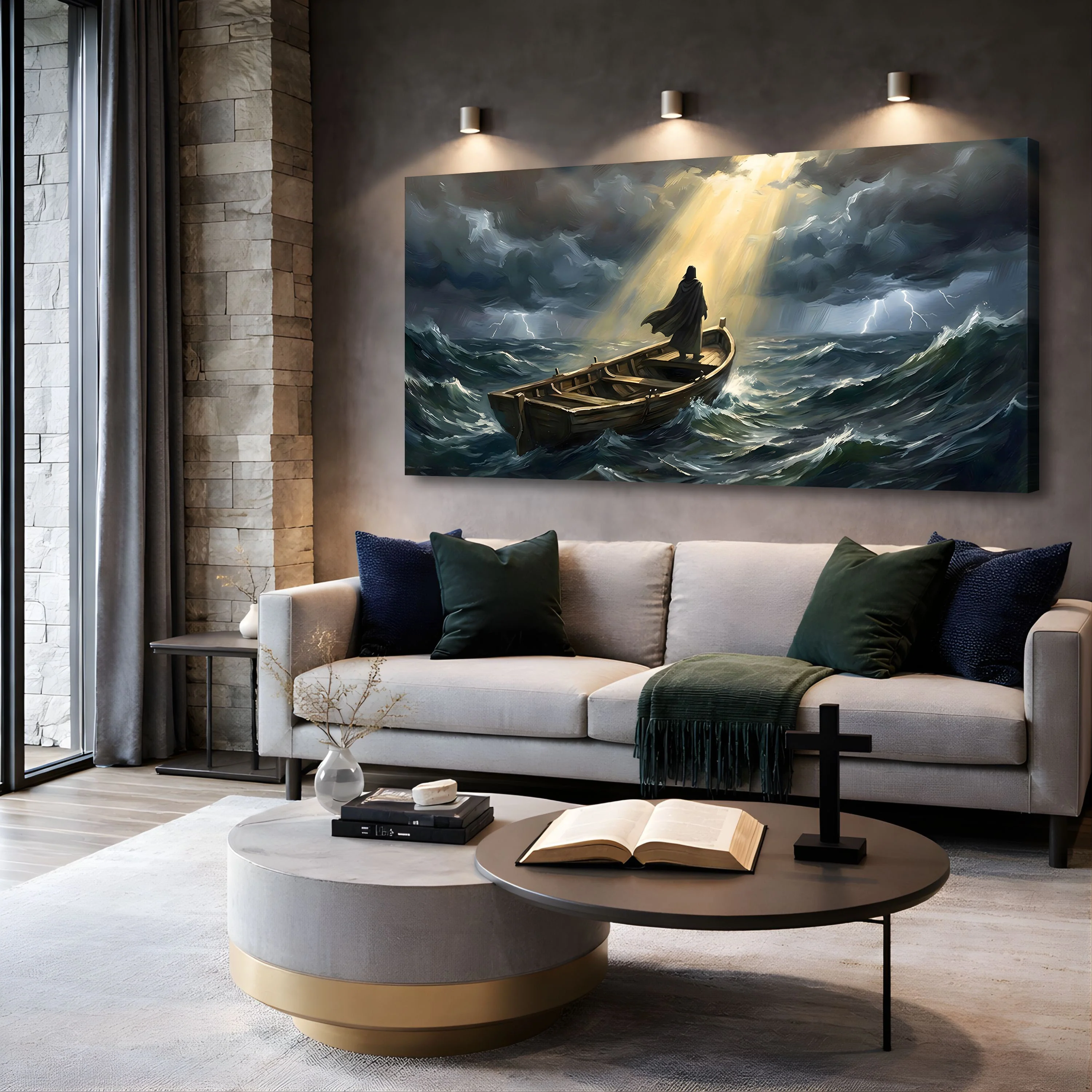 Jesus On A Boat Faith Wall Art - Image 2