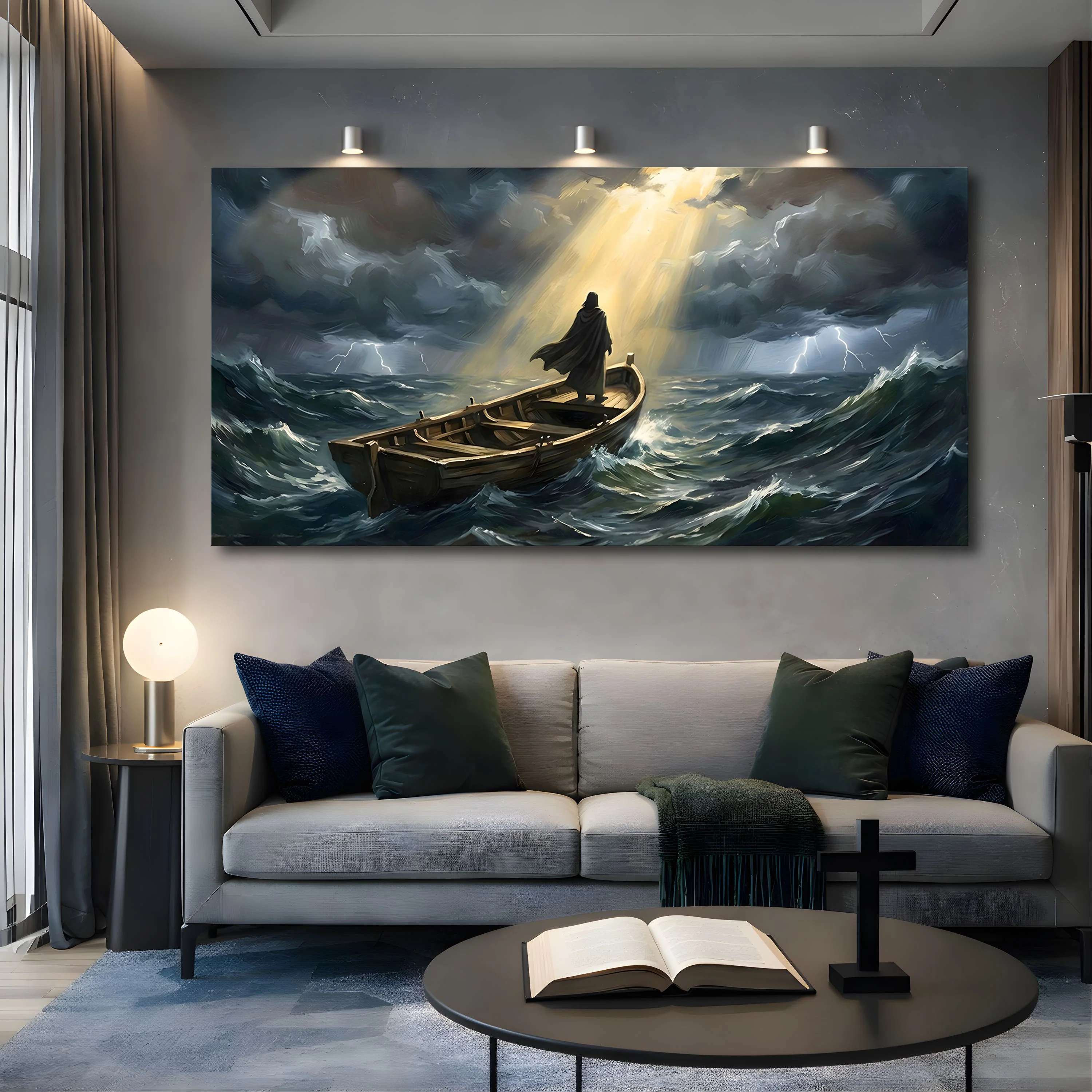 Jesus On A Boat Faith Wall Art - Image 5