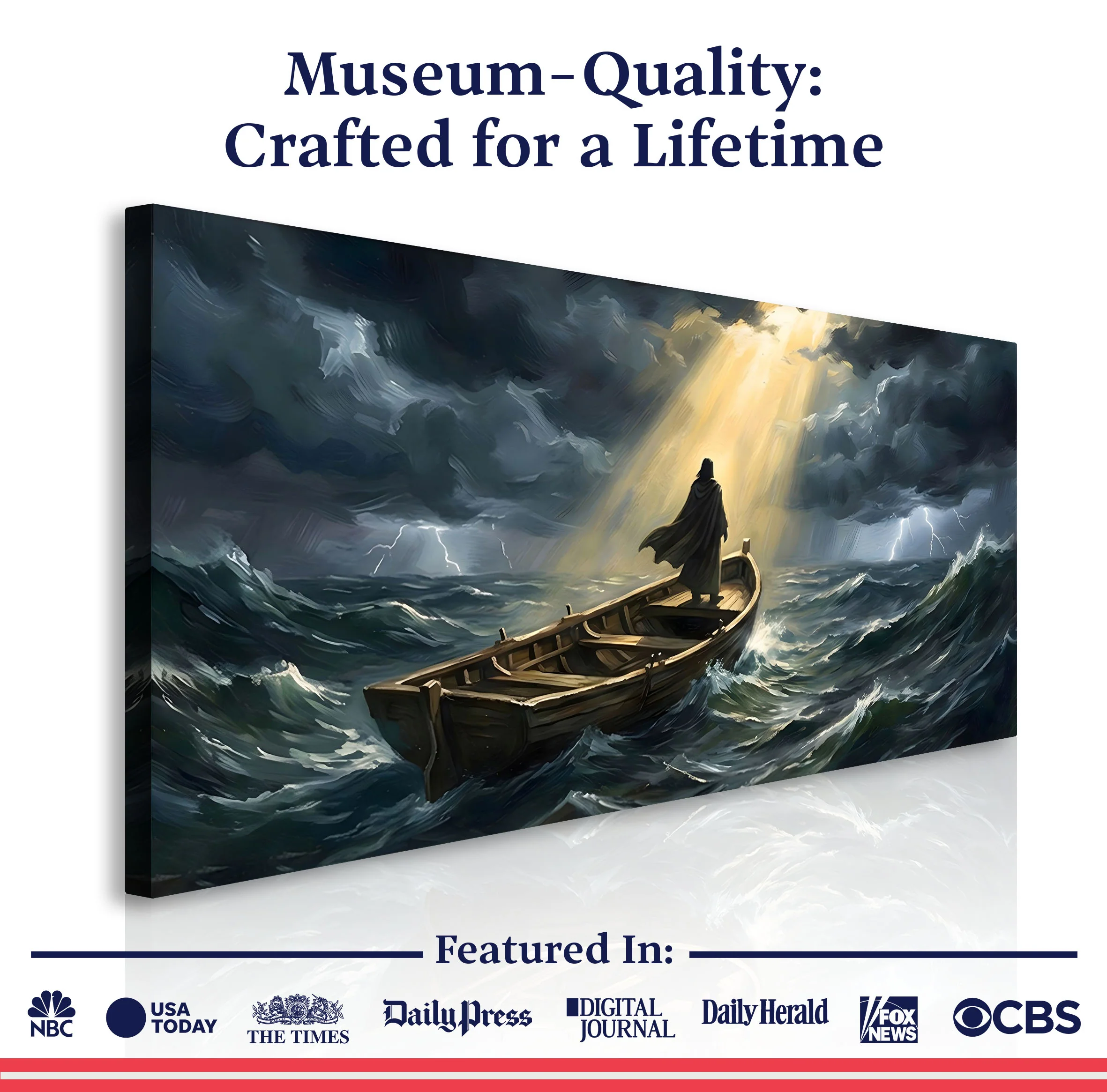Jesus On A Boat Faith Wall Art - Image 6