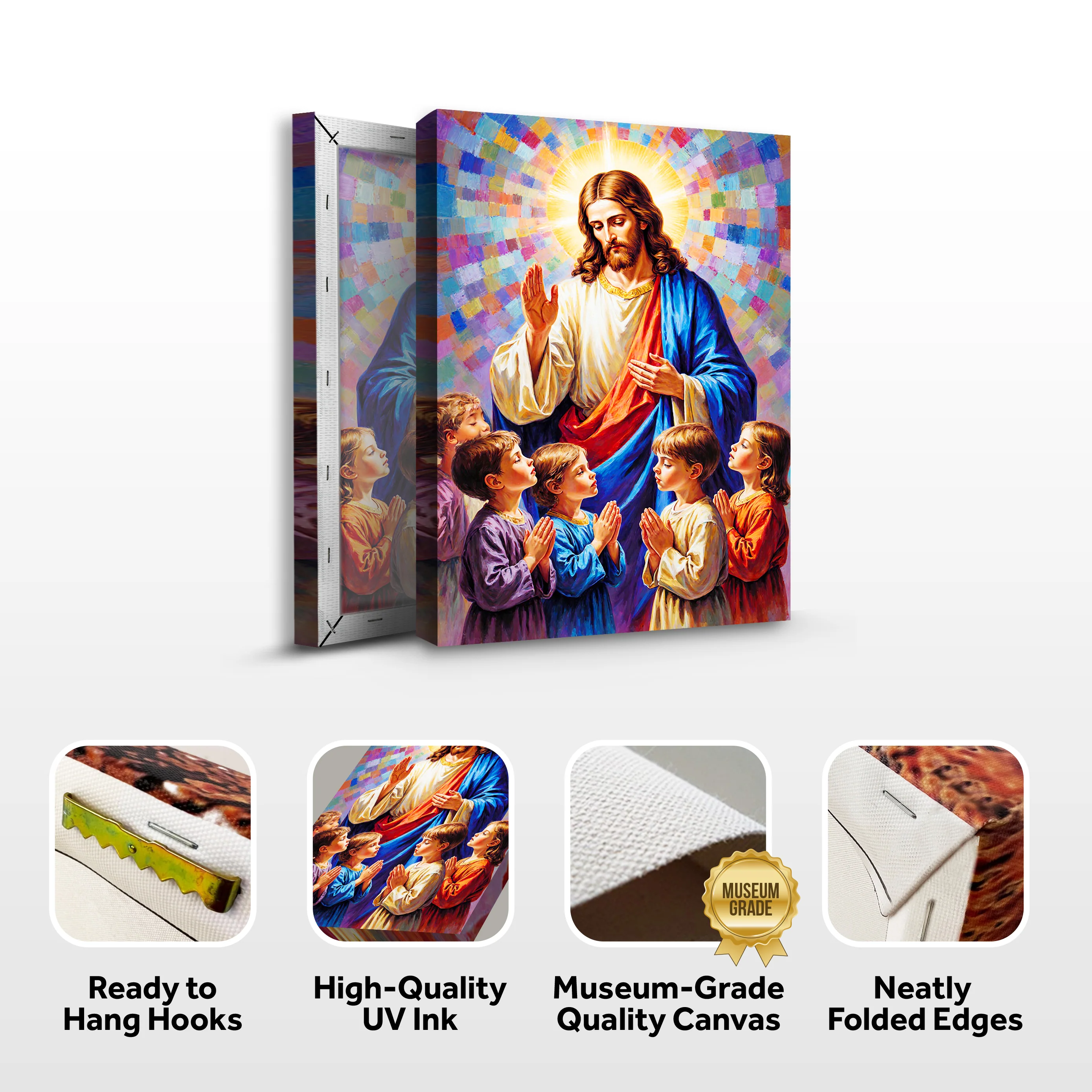 Jesus Praying With Kids Faith Wall Art - Image 8