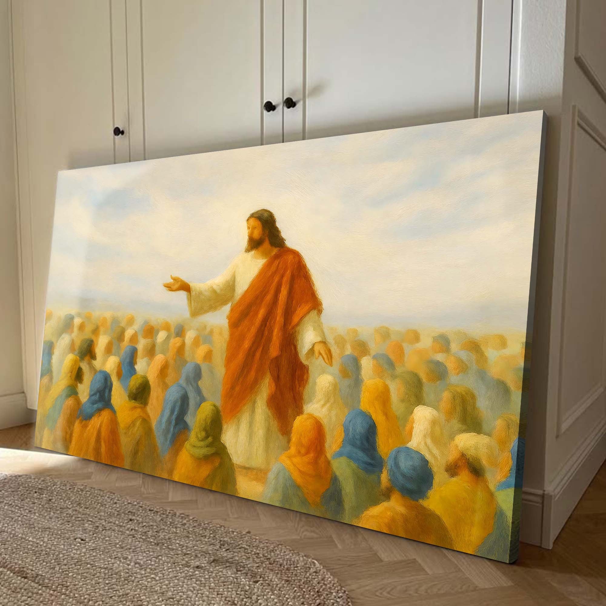 Jesus Speaking To Crowd Faith Wall Art II - Image 5