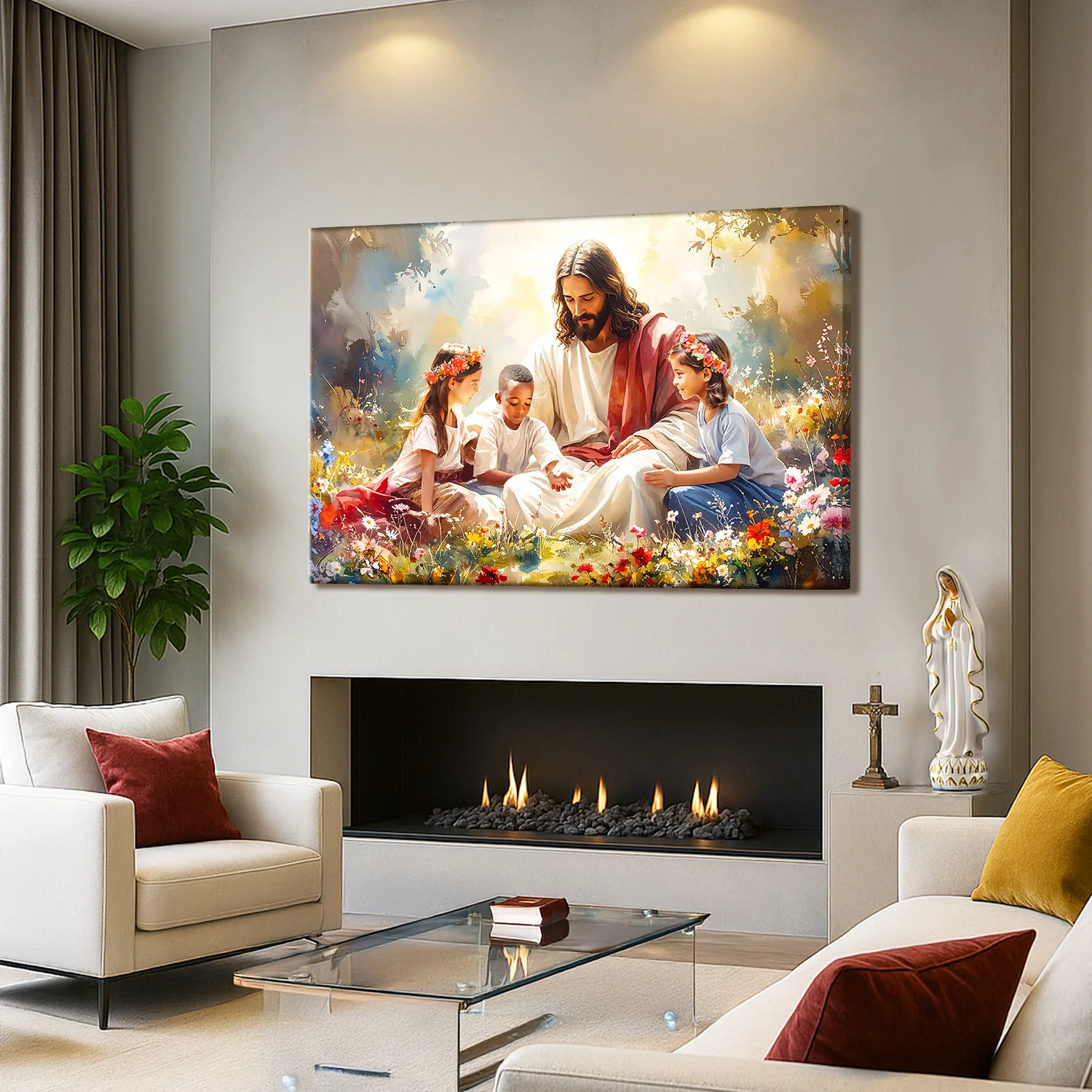 Jesus With Children Faith Wall Art IX - Image 2