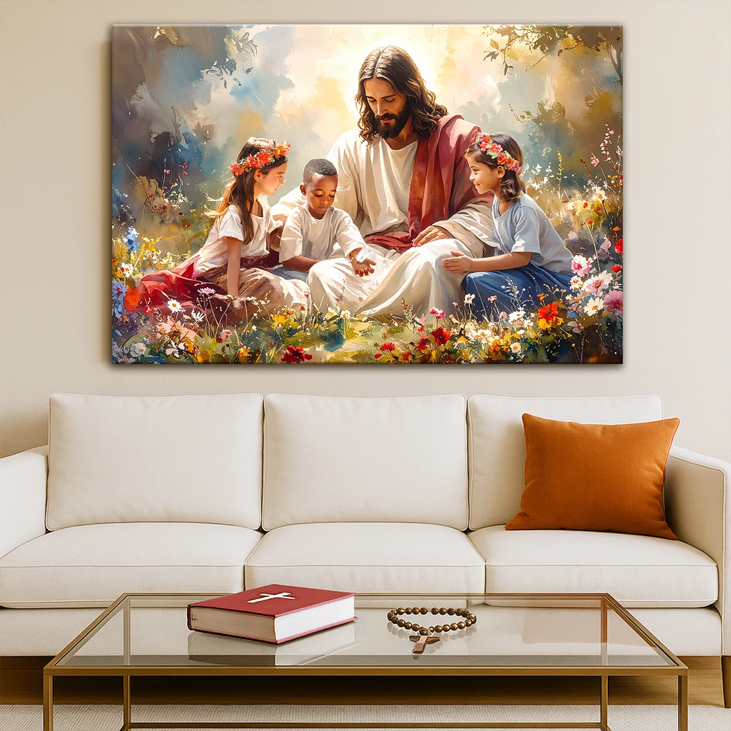 Jesus With Children Faith Wall Art IX - Image 4