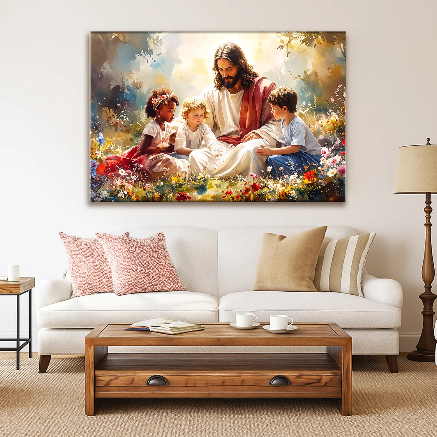 Jesus With Children Faith Wall Art VIII - Image 3