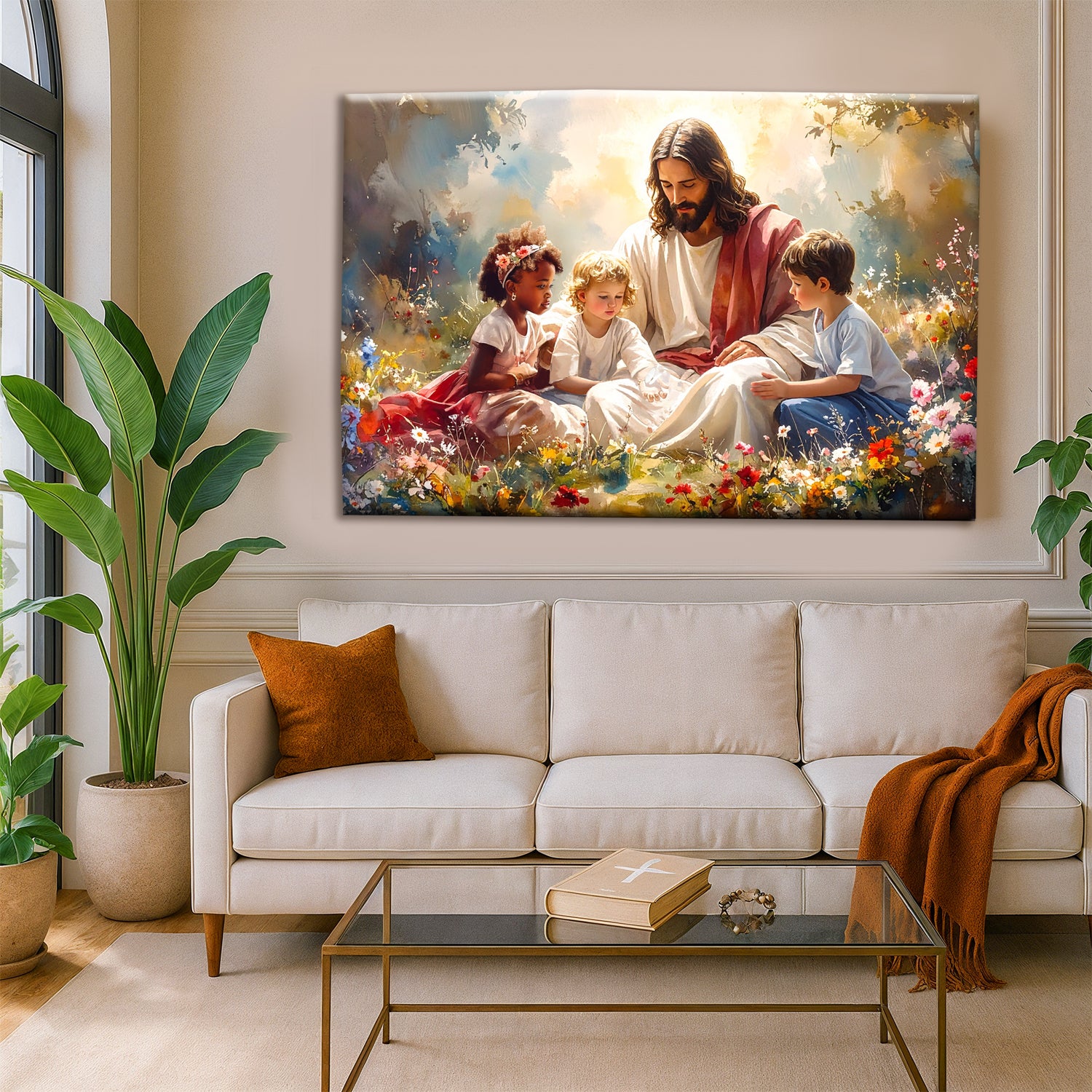 Jesus With Children Faith Wall Art VIII - Image 4