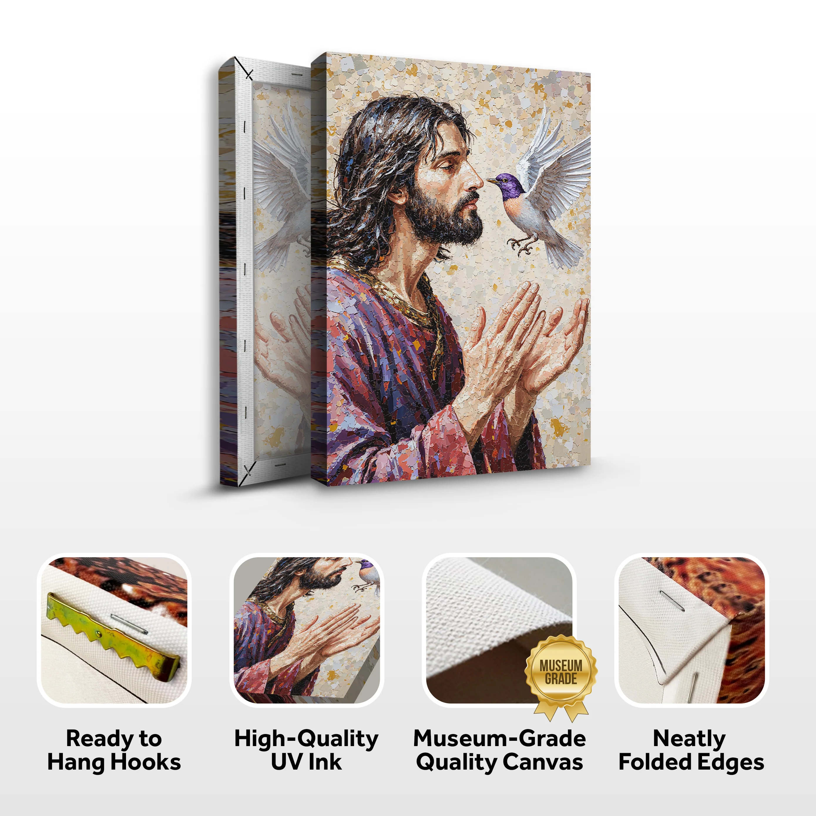 Jesus With Dove Wall Art - Image 8