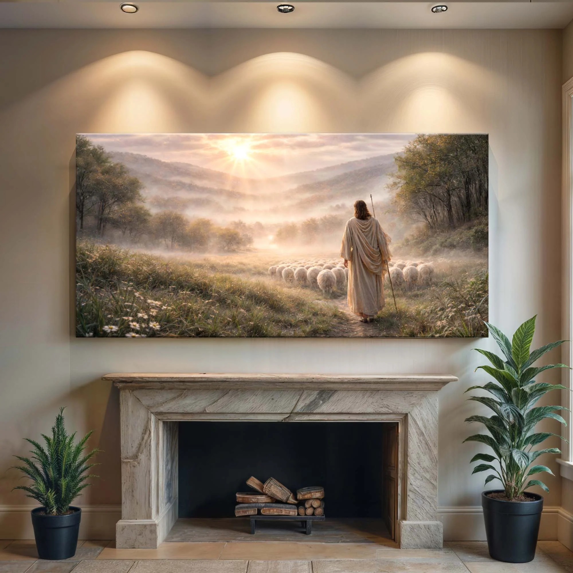 Jesus with His Flock Faith Wall Art II - Image 2