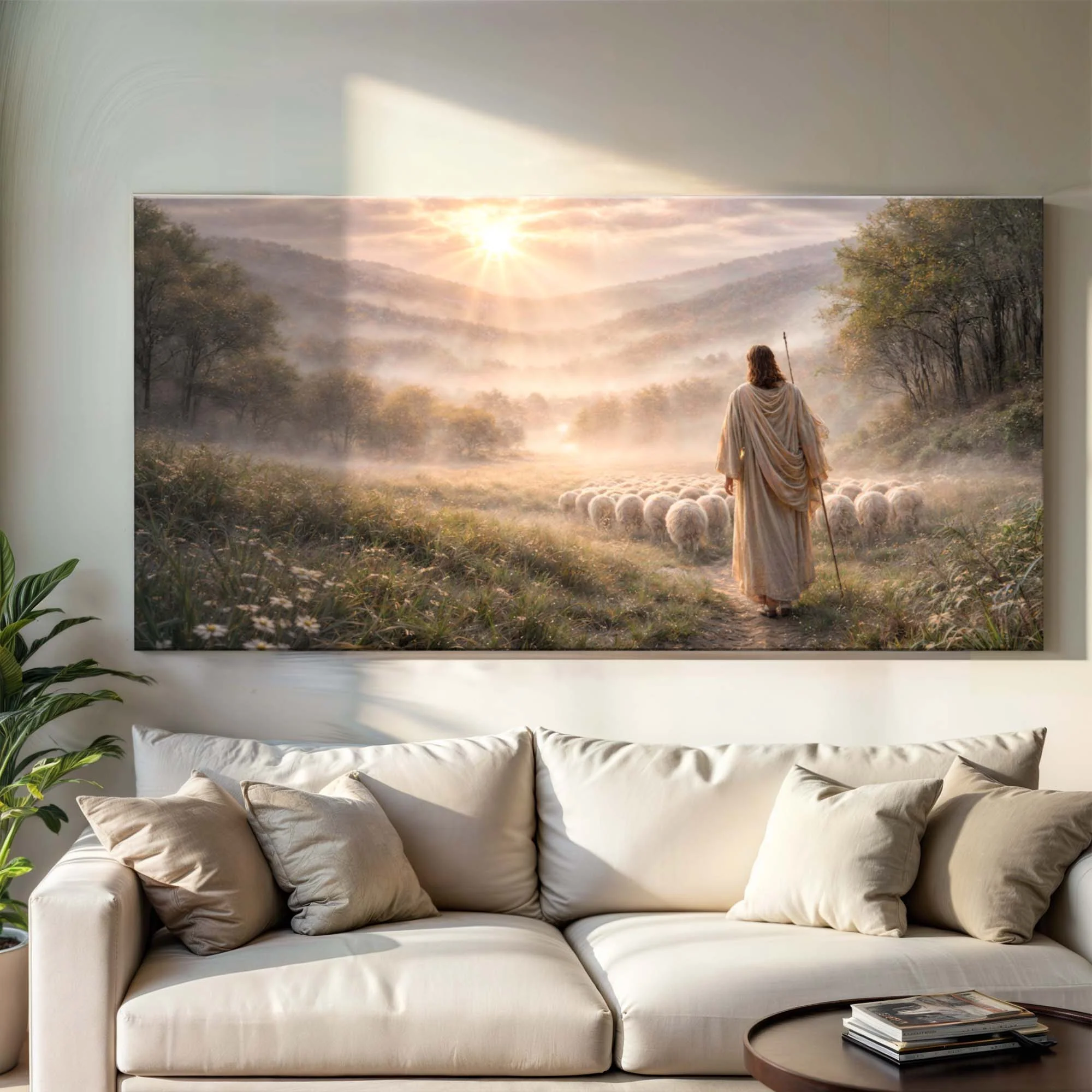 Jesus with His Flock Faith Wall Art II - Image 3