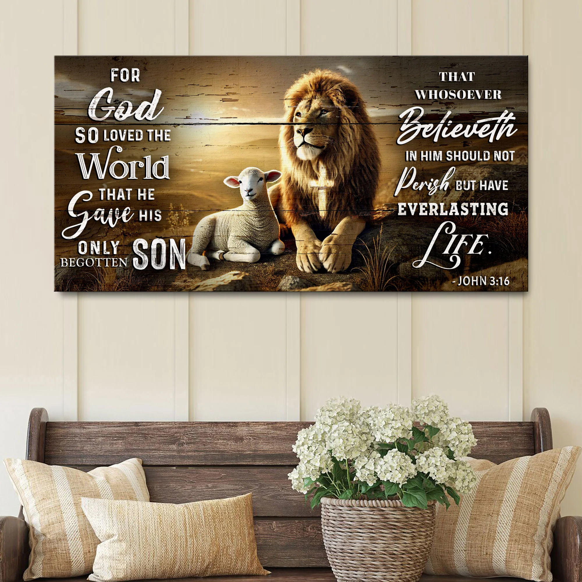 John 3:16: For God So Loved The World Faith Sign II - Image 2