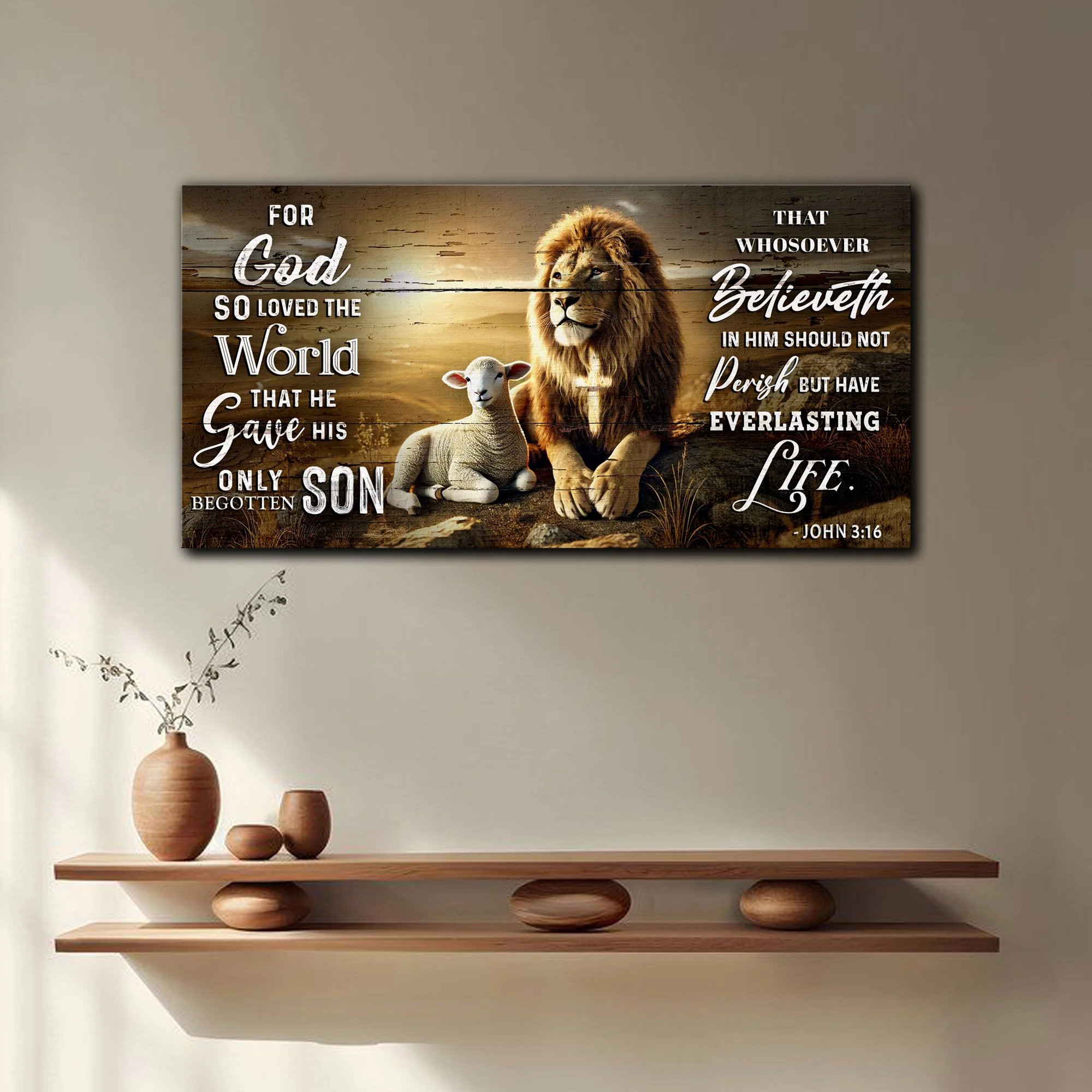 John 3:16: For God So Loved The World Faith Sign II - Image 3