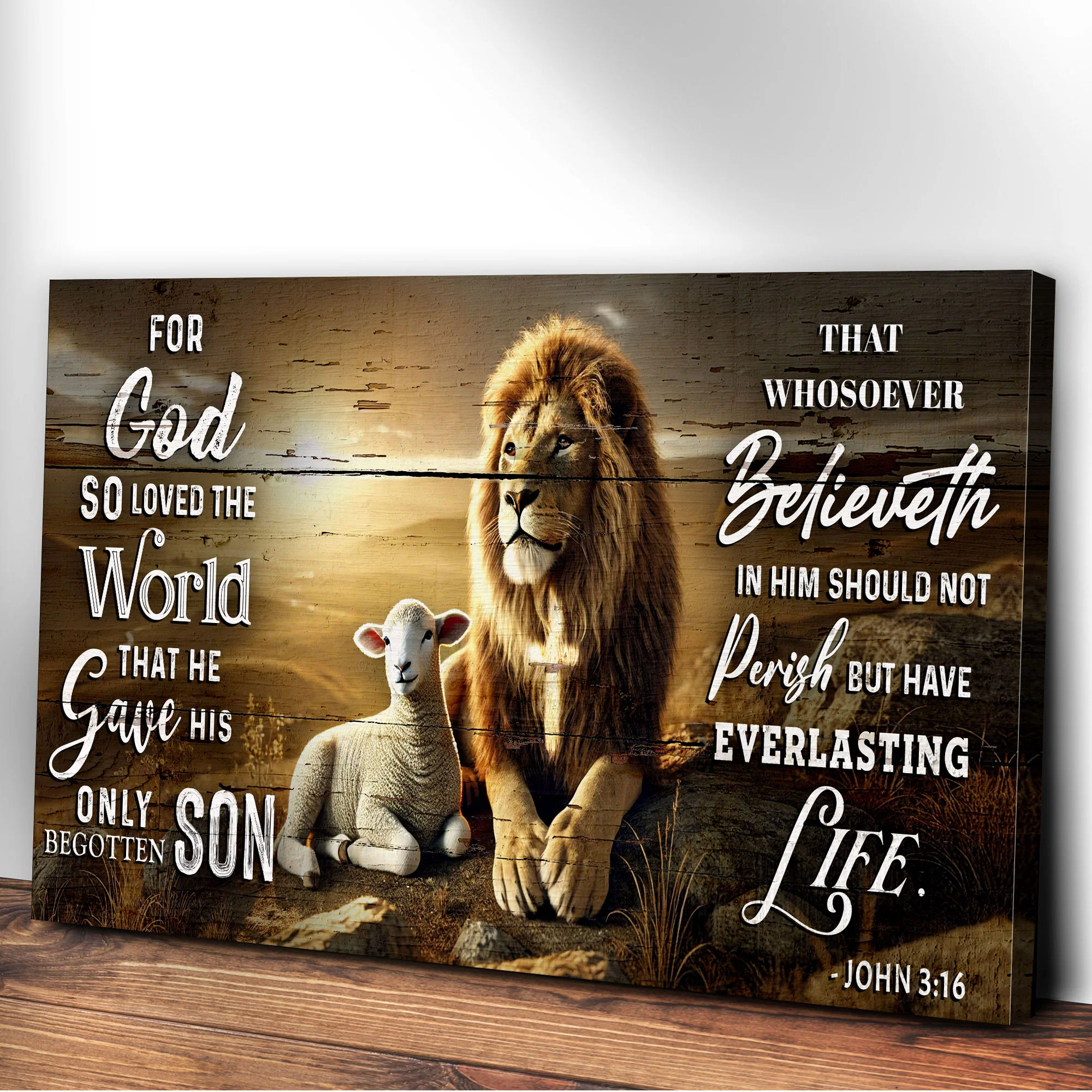 John 3:16: For God So Loved The World Faith Sign II - Image 4