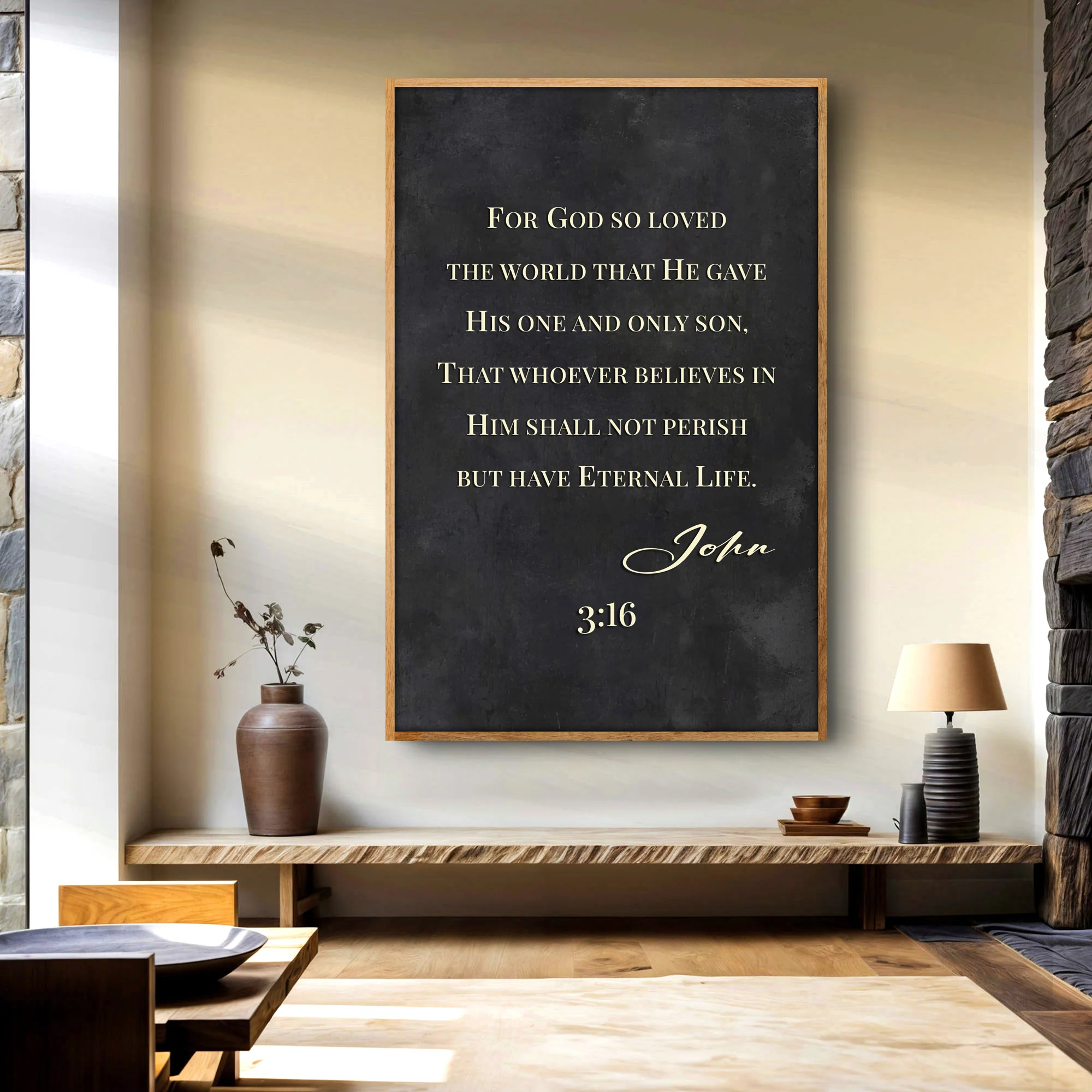 John 3:16: For God So Loved The World Faith Sign X - Image 3