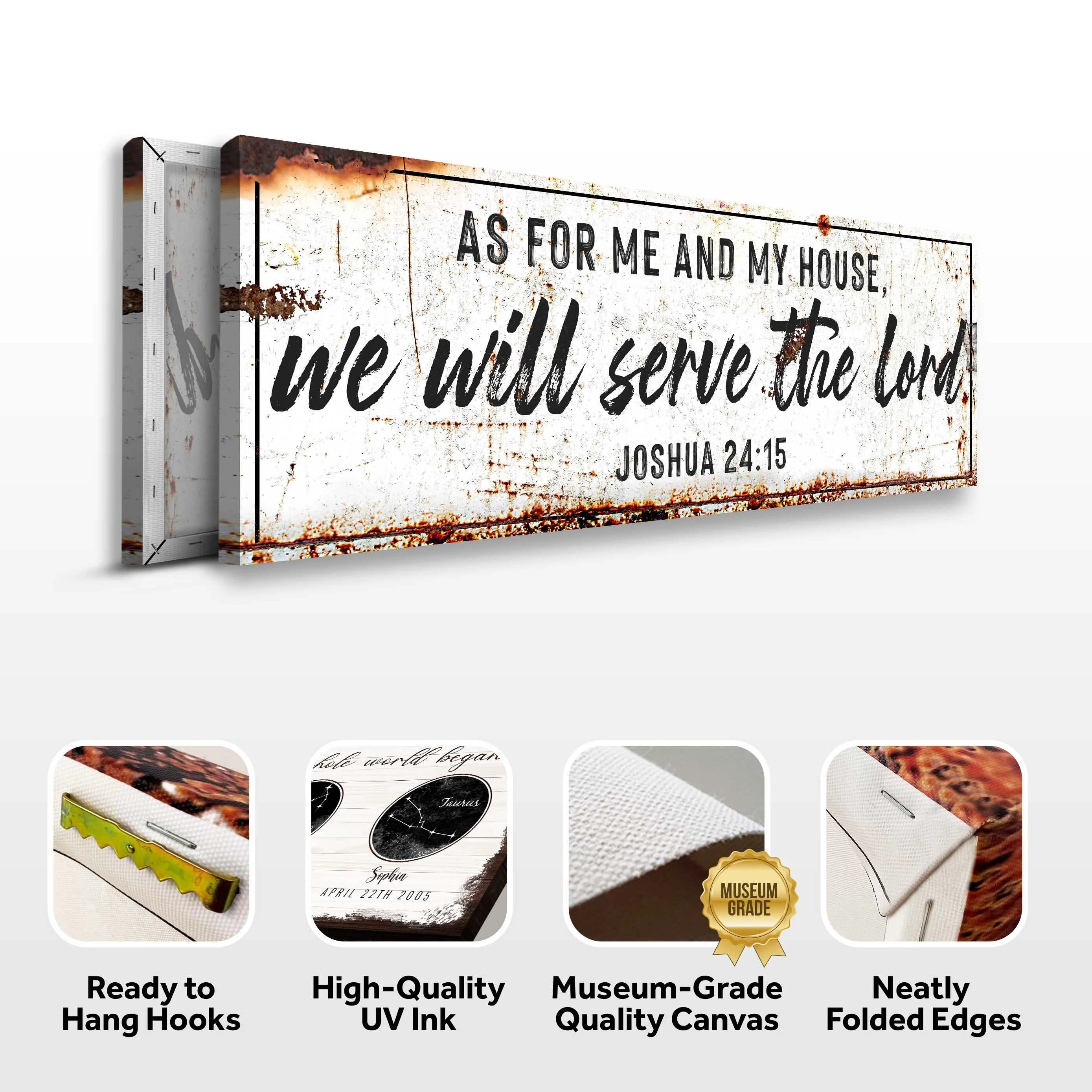 Joshua 24:15 - We Will Serve The Lord Rustic Sign II - Image 3