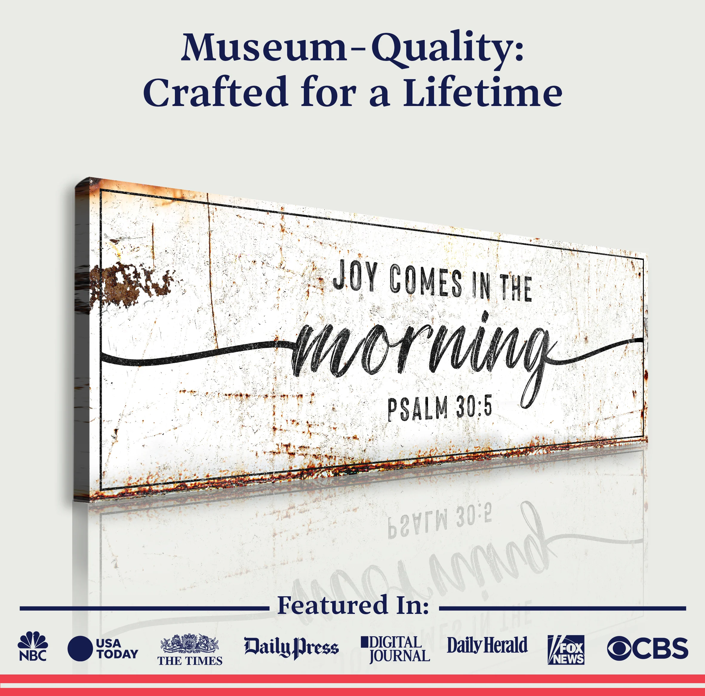 Joy Comes In The Morning Faith Sign - Image 4