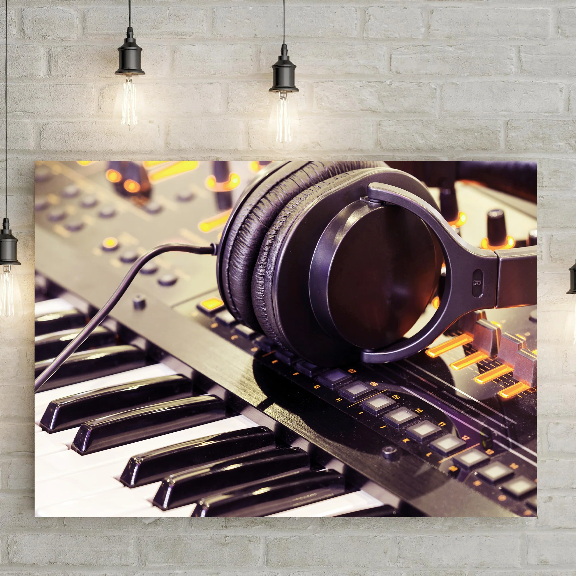 Keyboard Up Close Canvas Wall Art - Image 3