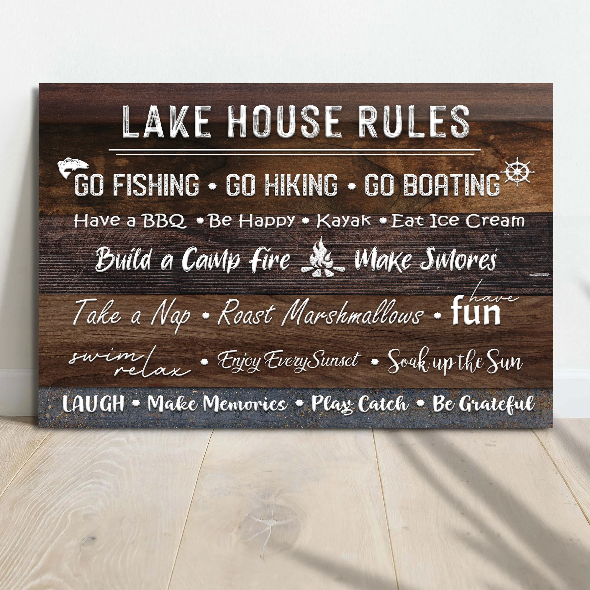 Lake House Rules Sign II - Image 2