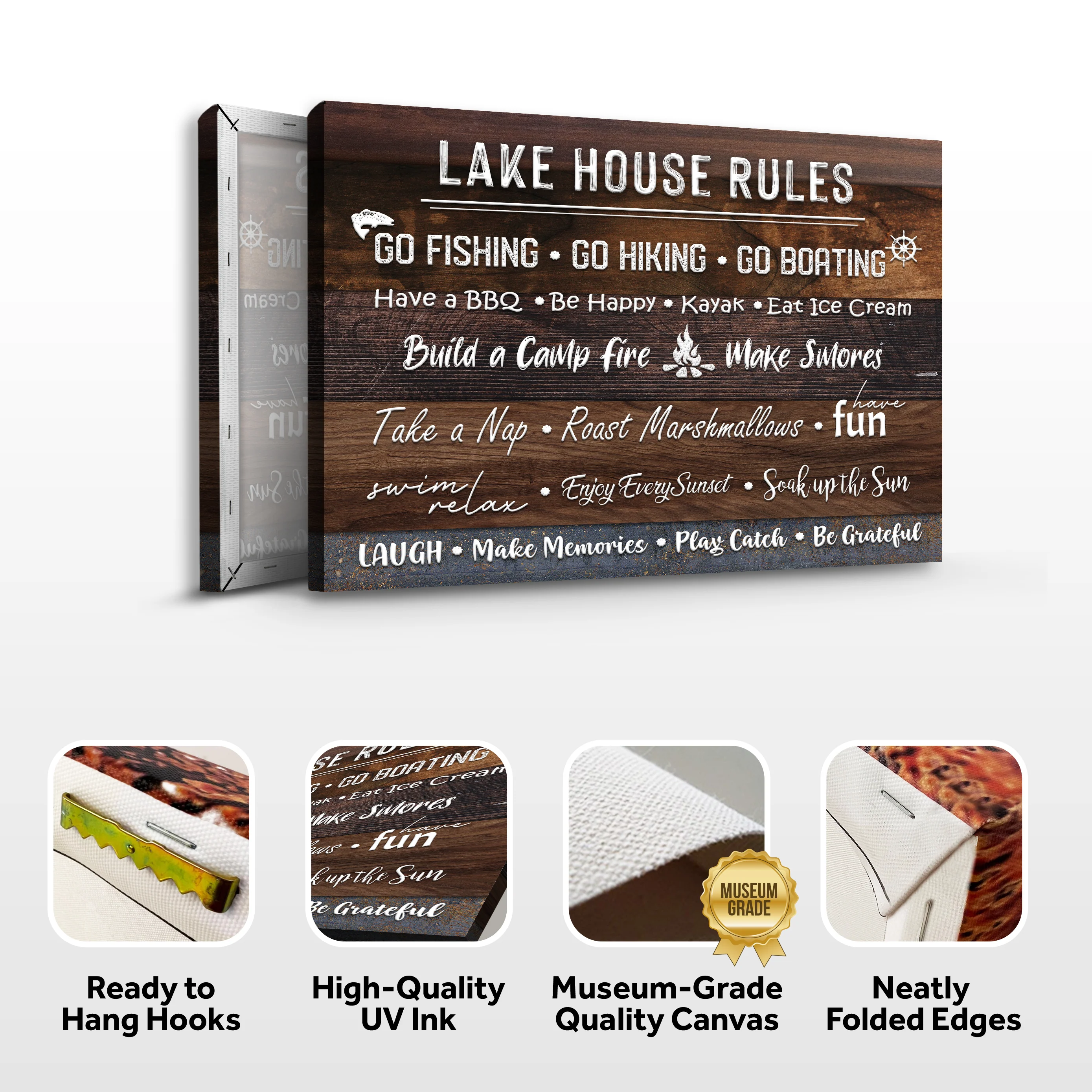 Lake House Rules Sign II - Image 4