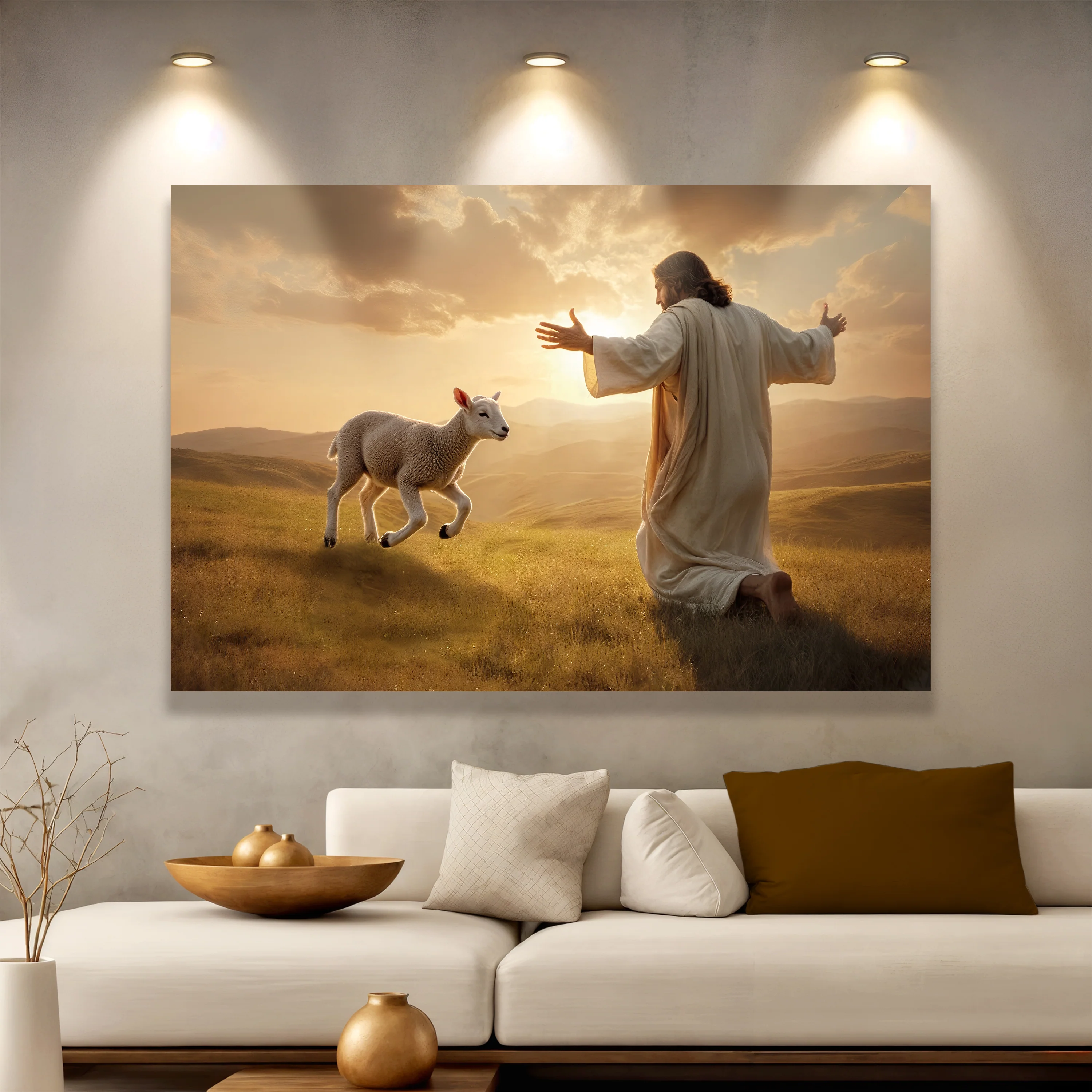 Lamb Runs To Jesus Faith Wall Art - Image 5