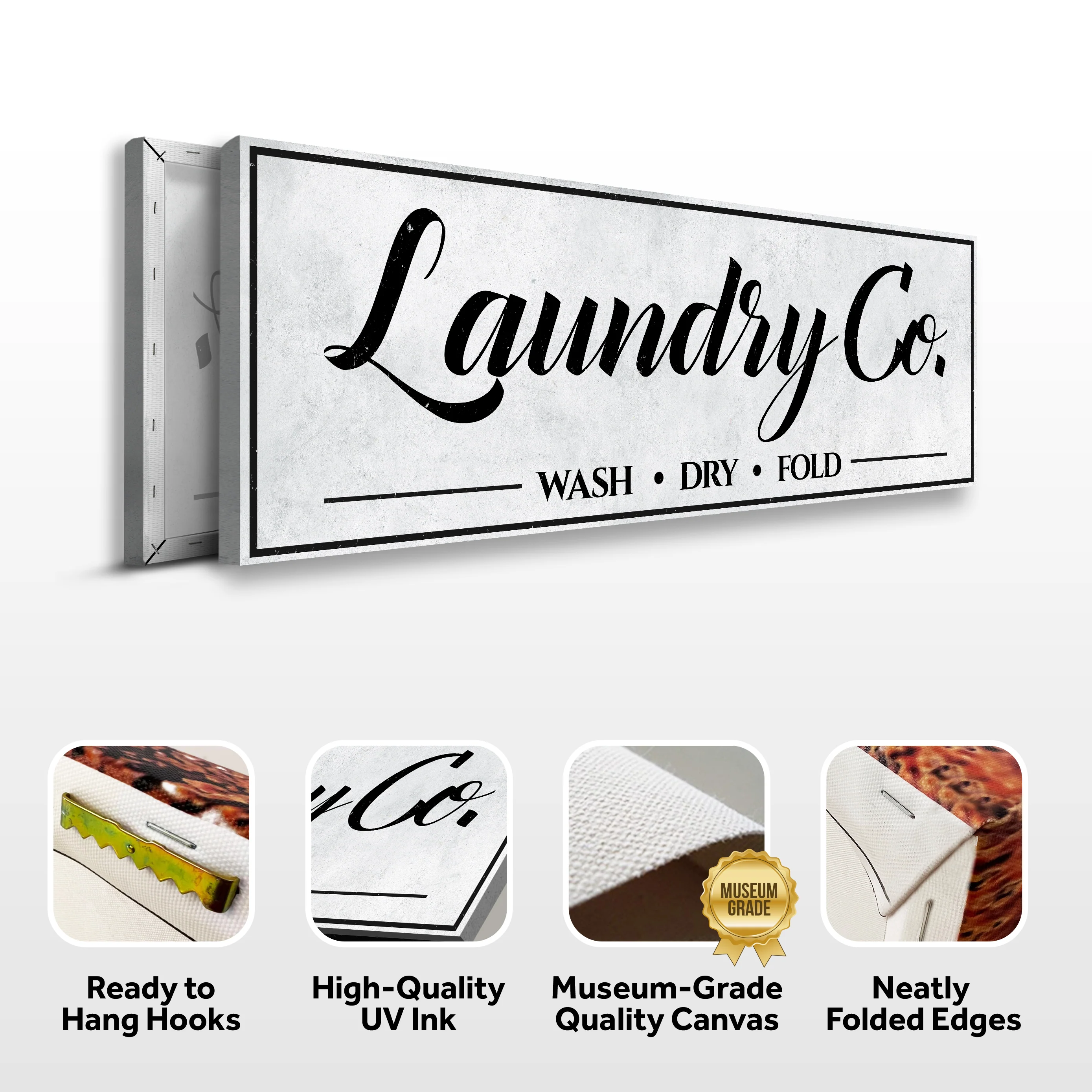 Laundry Co Wash Dry Fold Sign - Image 3