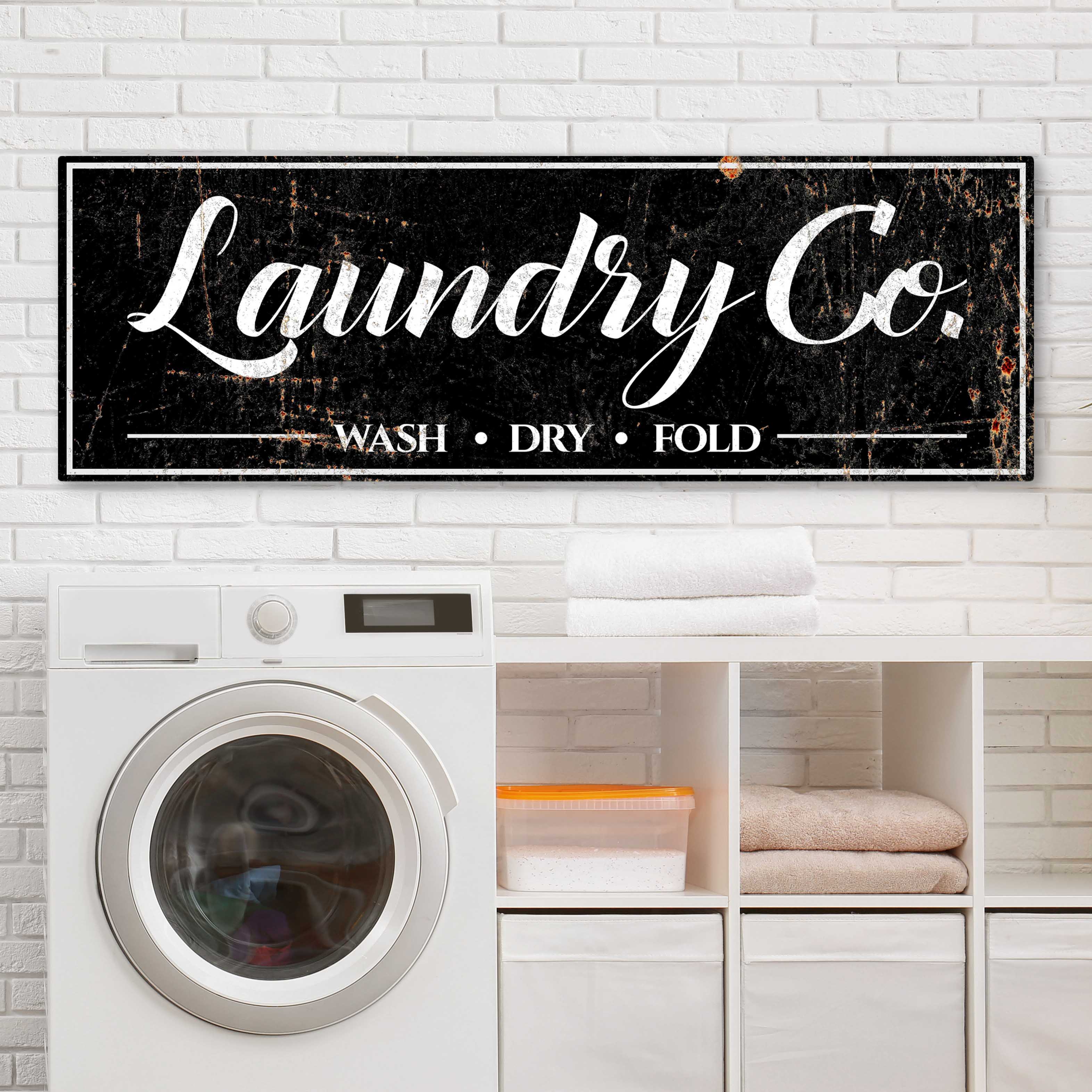 Laundry Co Wash Dry Fold Sign - Image 7