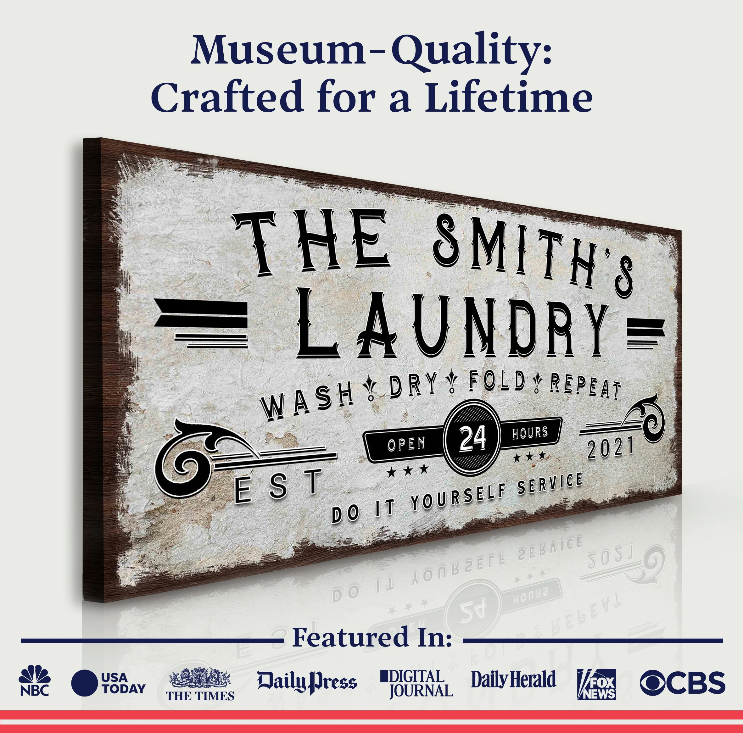 Personalized Laundry Room Sign - Image 3