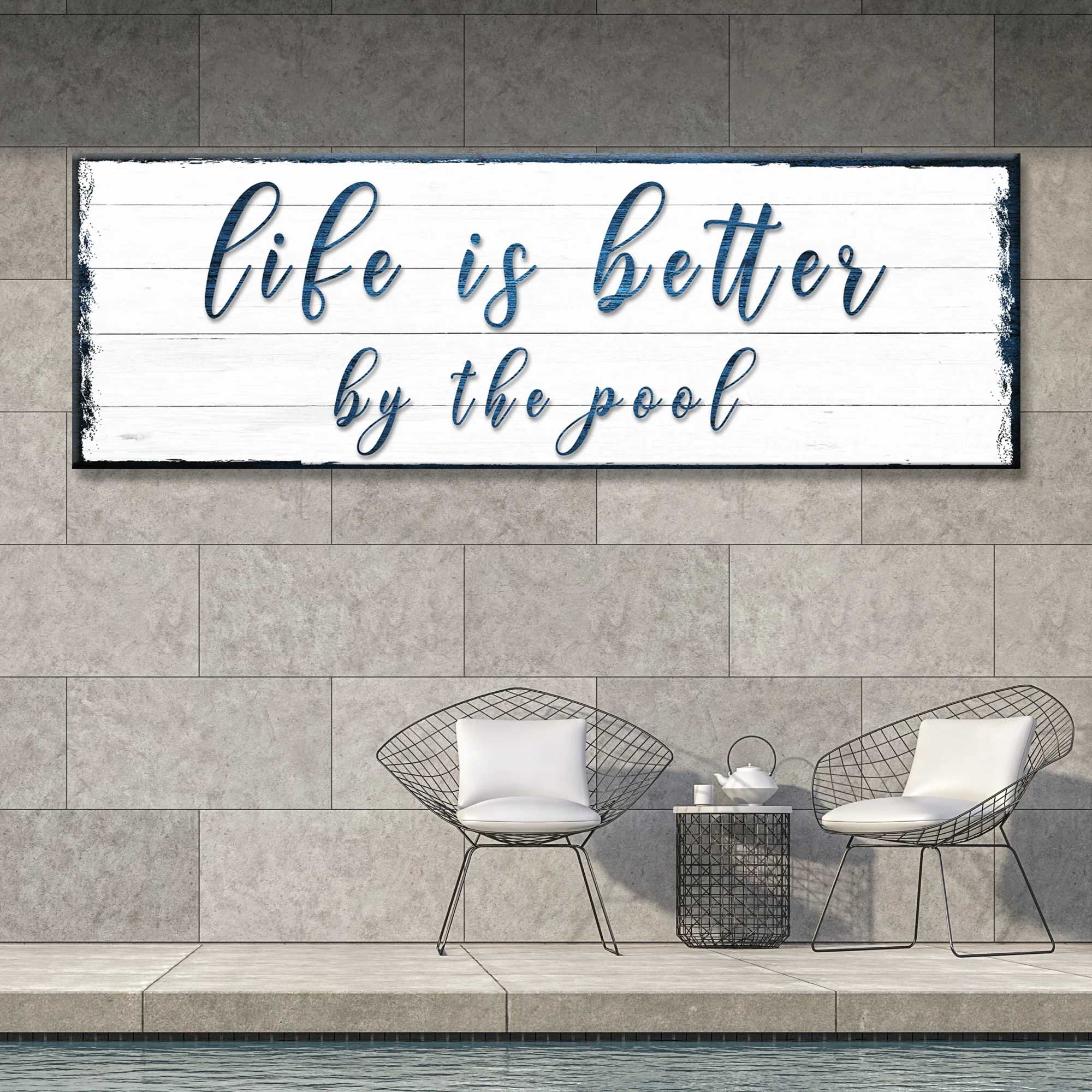 Life Is Better By The Pool Sign - Image 7