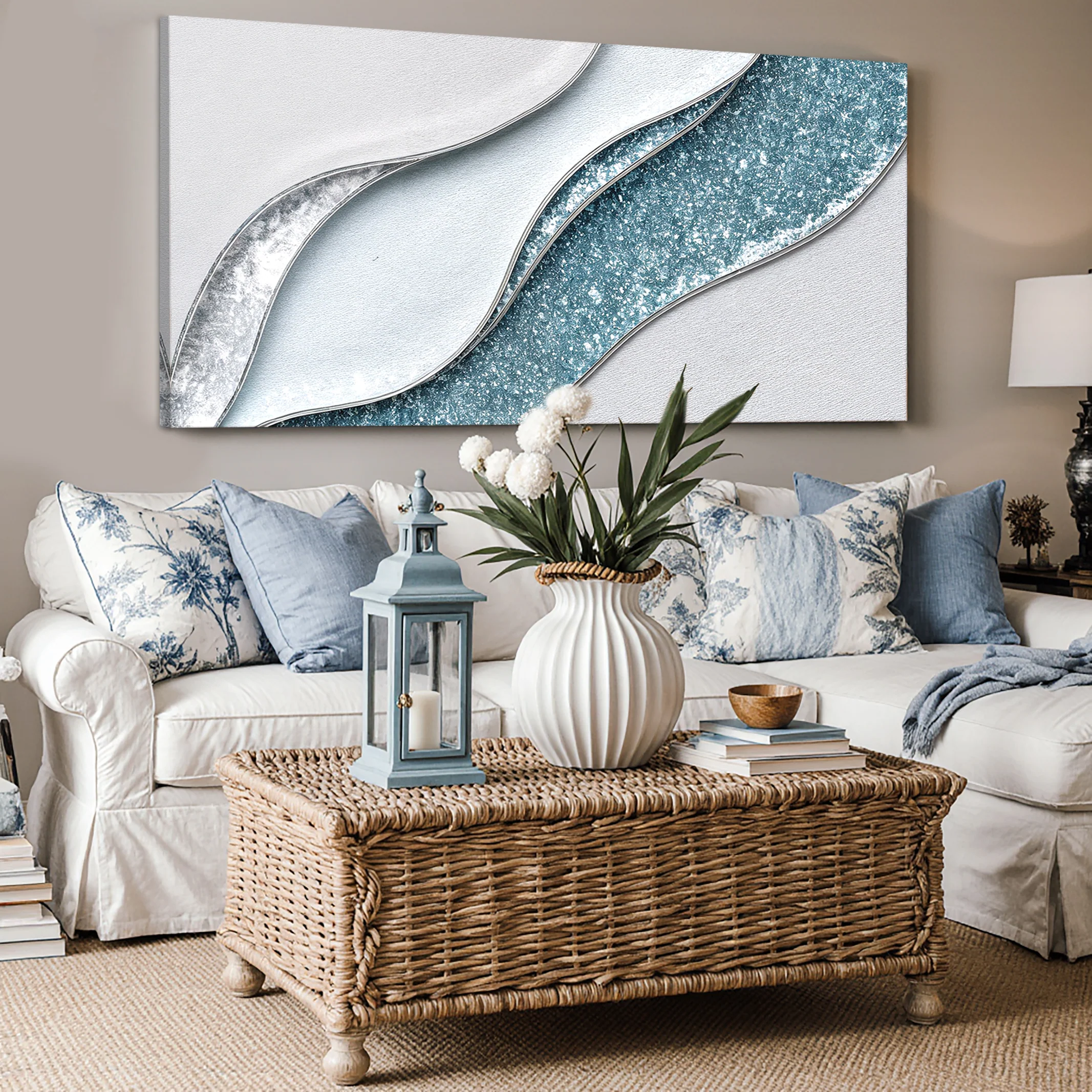 Lighter Waves Wall Art - Image 2