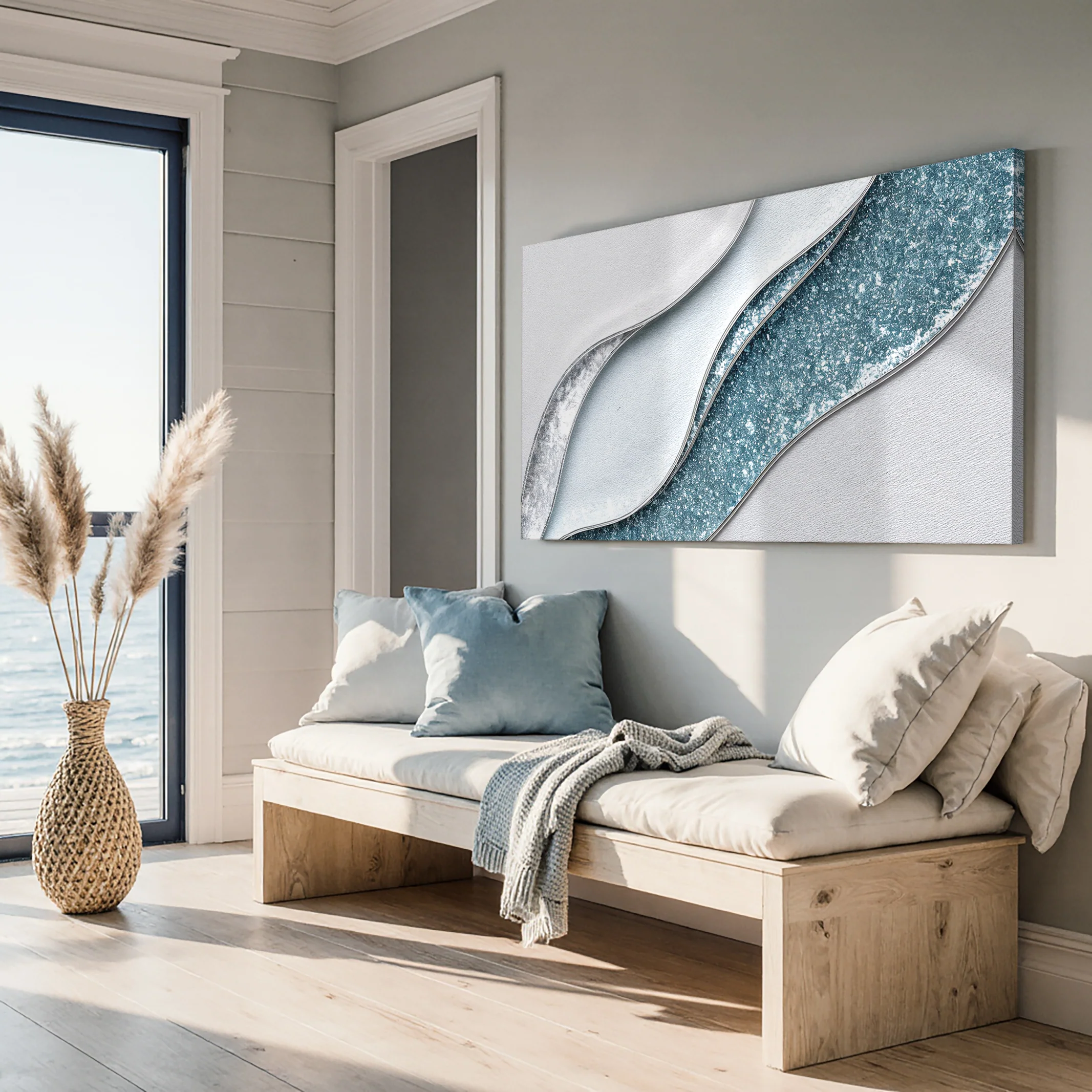 Lighter Waves Wall Art - Image 4
