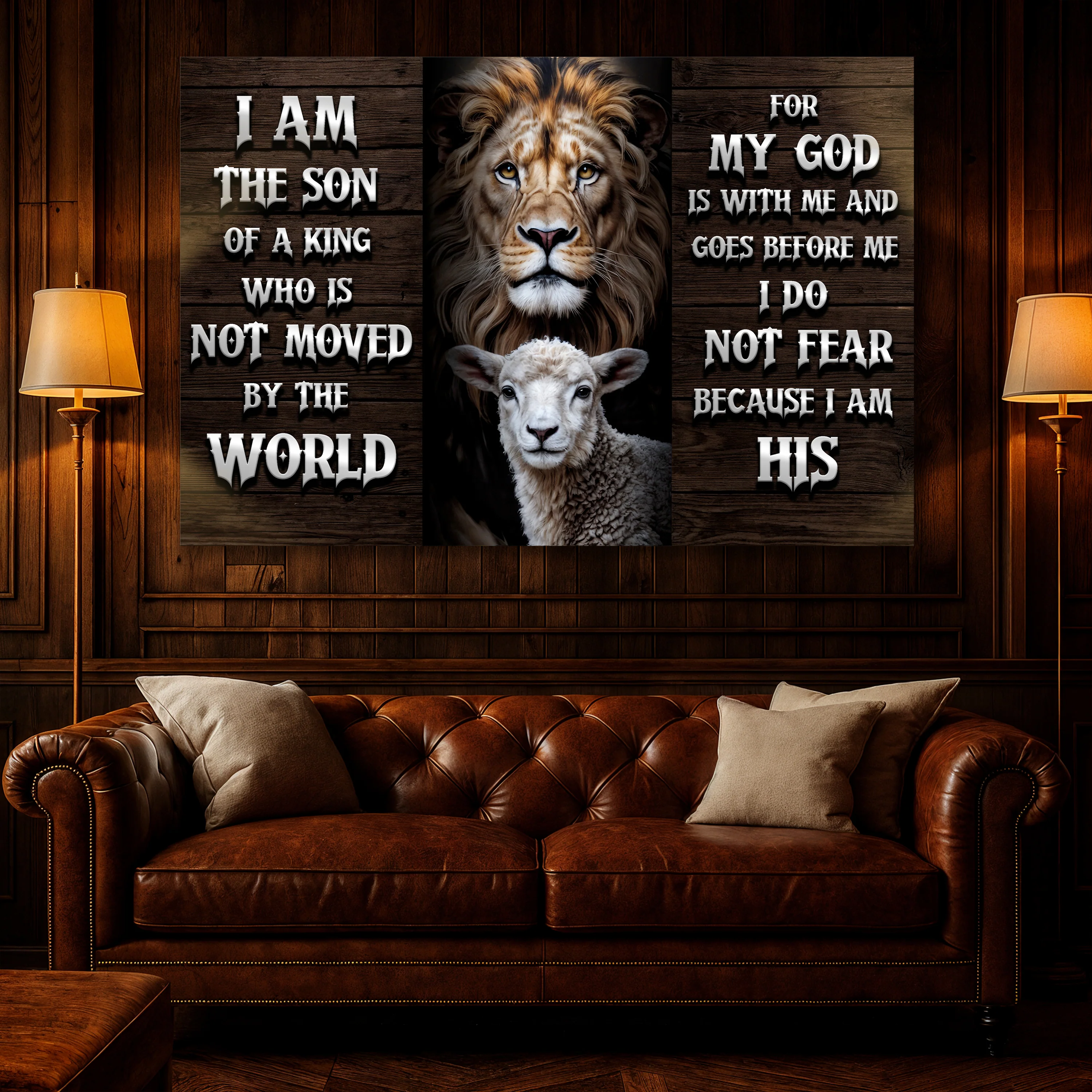 Lion and the Lamb Wall Sign