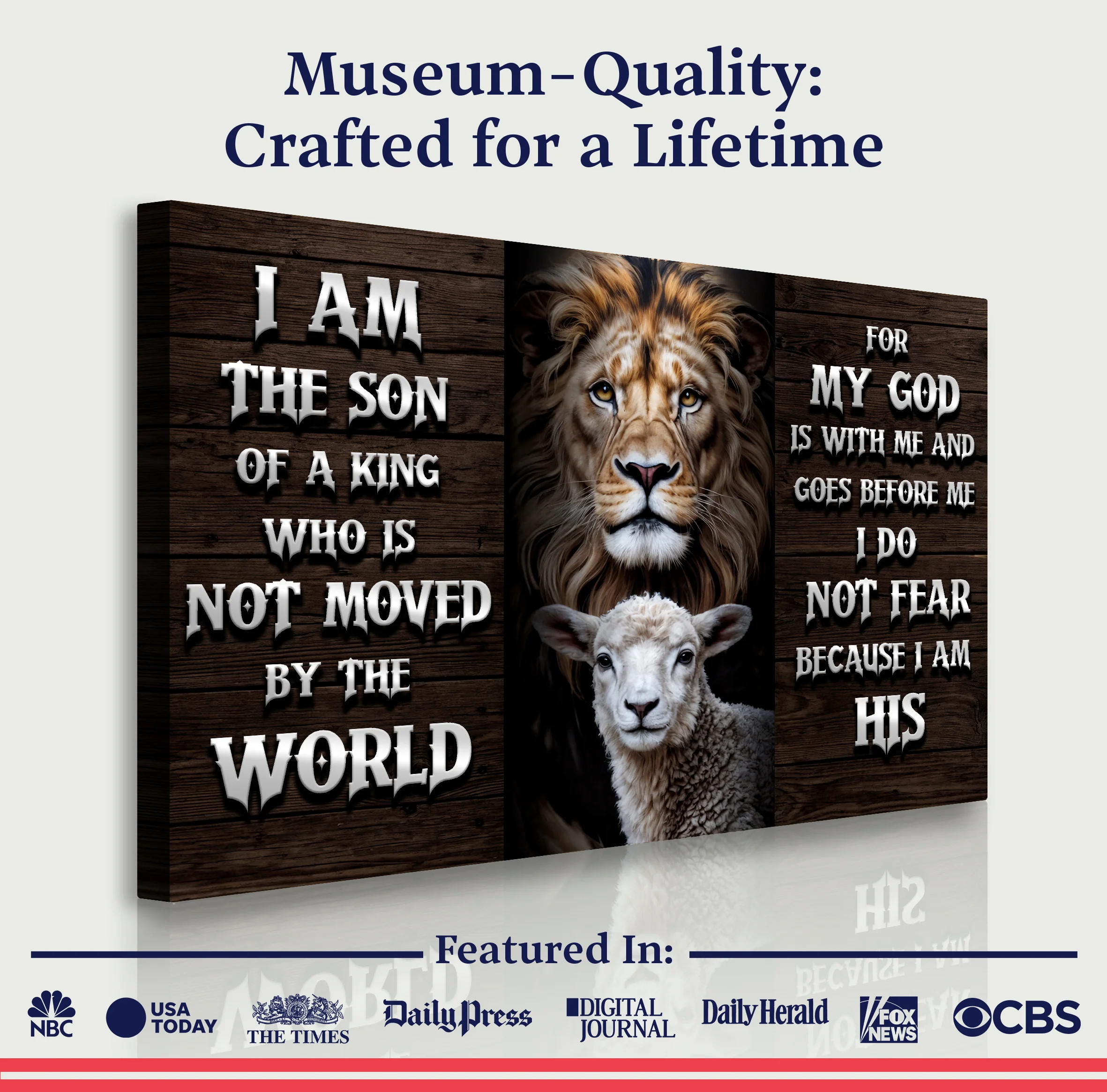 Lion and the Lamb Wall Sign - Image 6