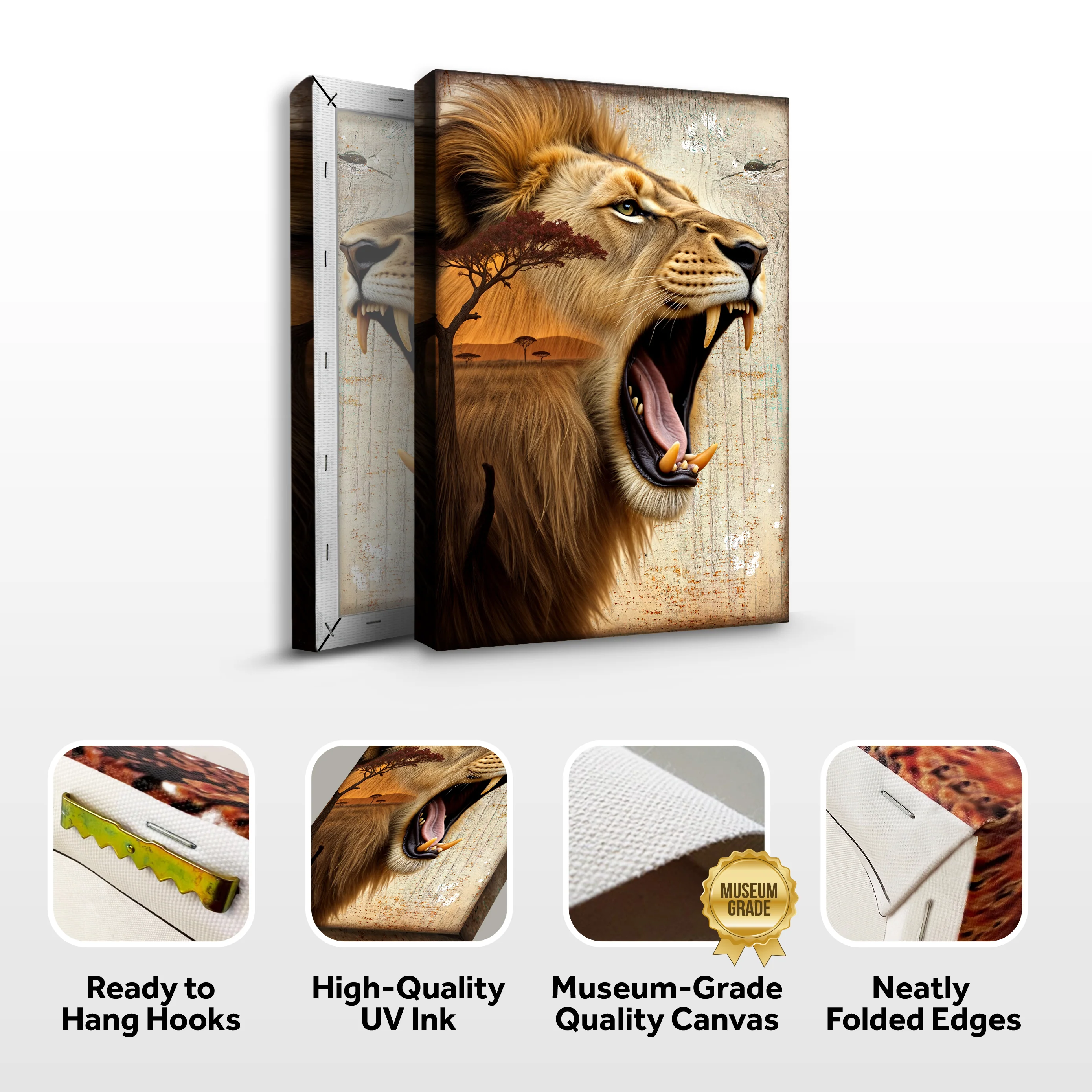 Lion Double Exposure Wall Art - Image 8