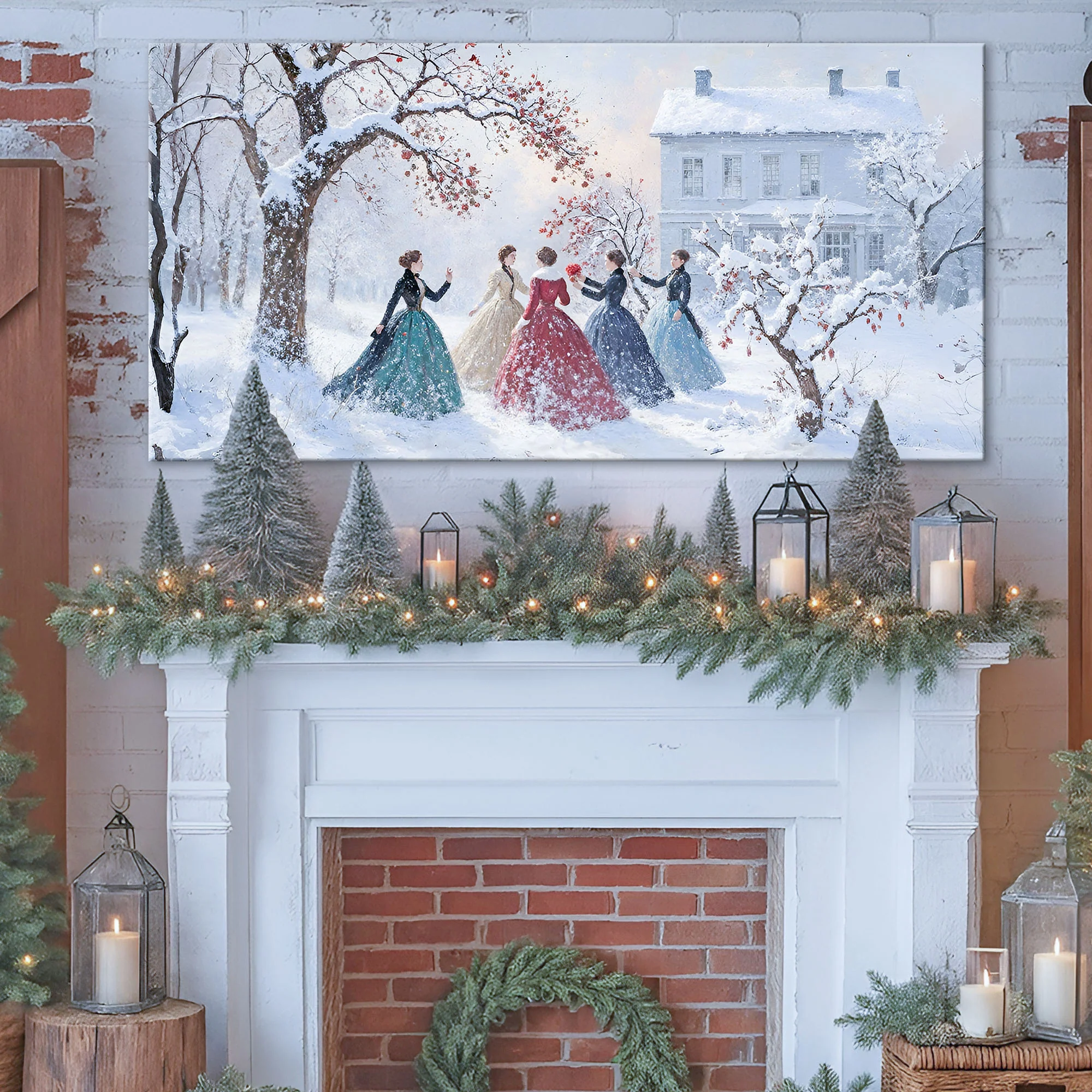 Little Women Abstract Christmas Wall Art - Image 5