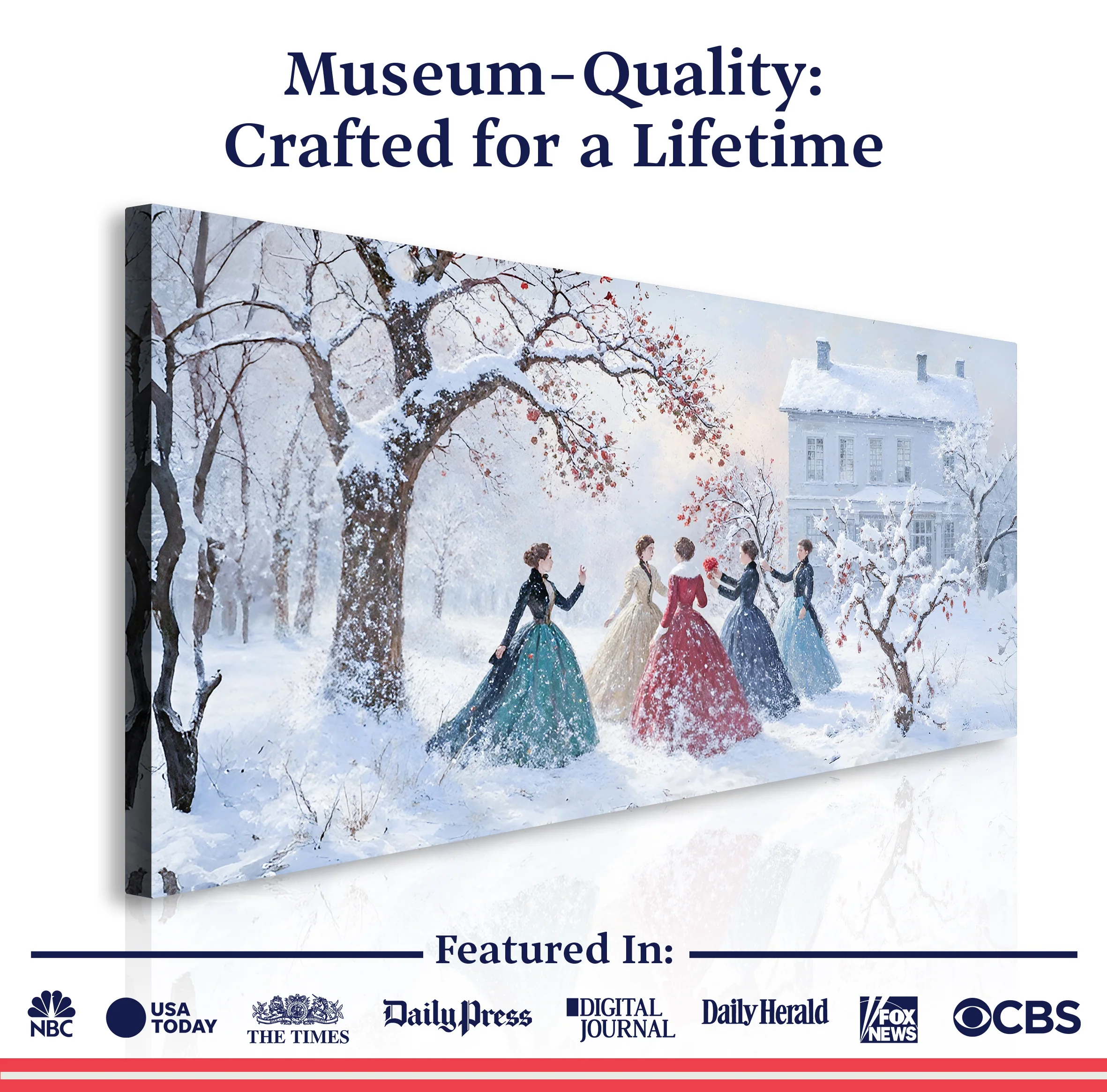 Little Women Abstract Christmas Wall Art - Image 6