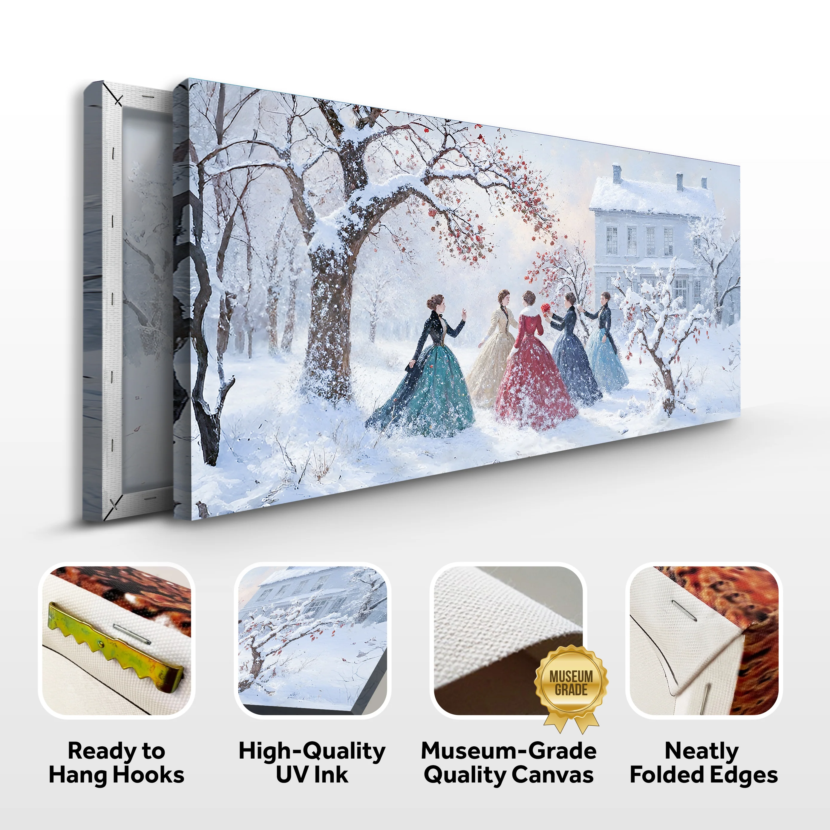 Little Women Abstract Christmas Wall Art - Image 8