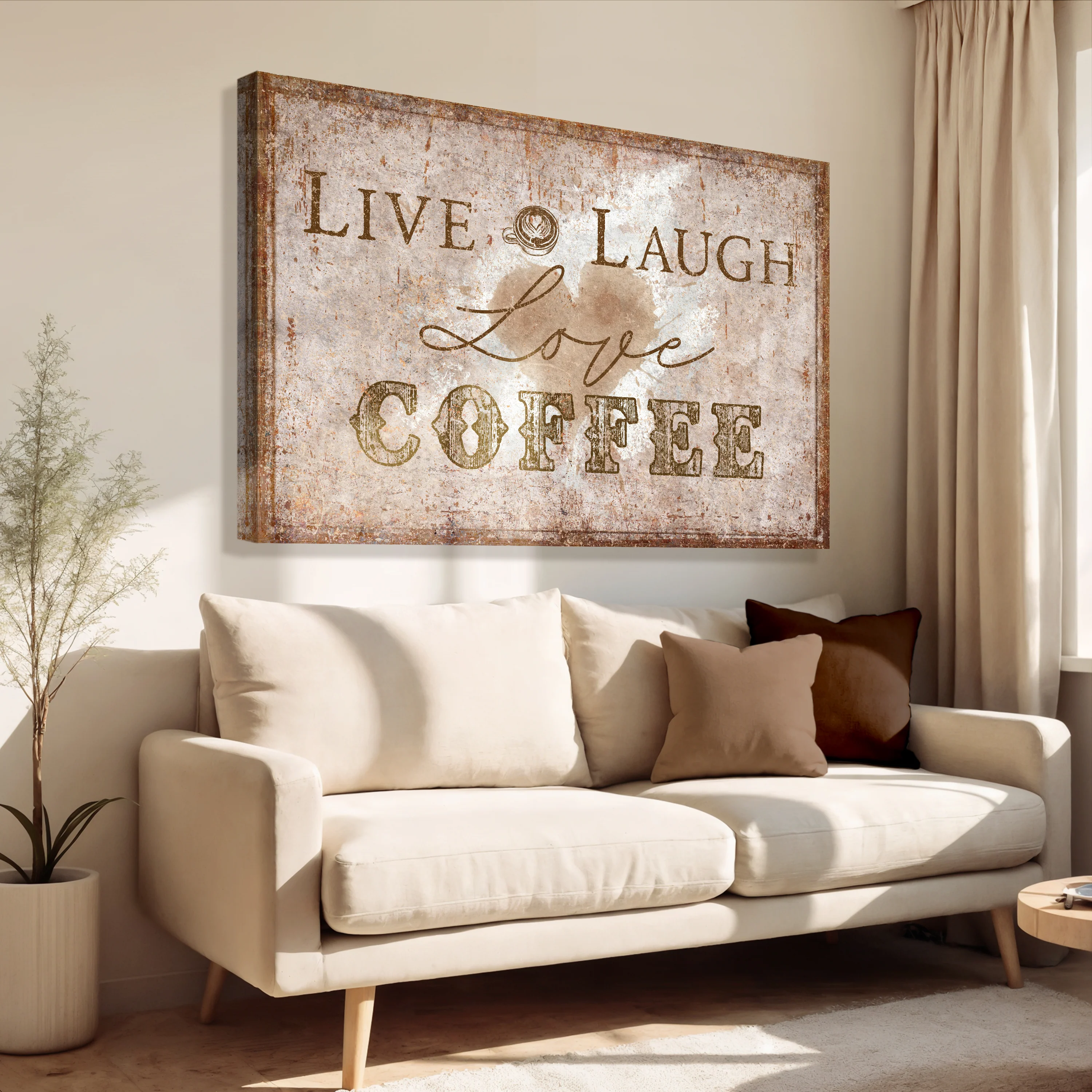 Live, Laugh, Love Coffee Wall Sign - Image 4