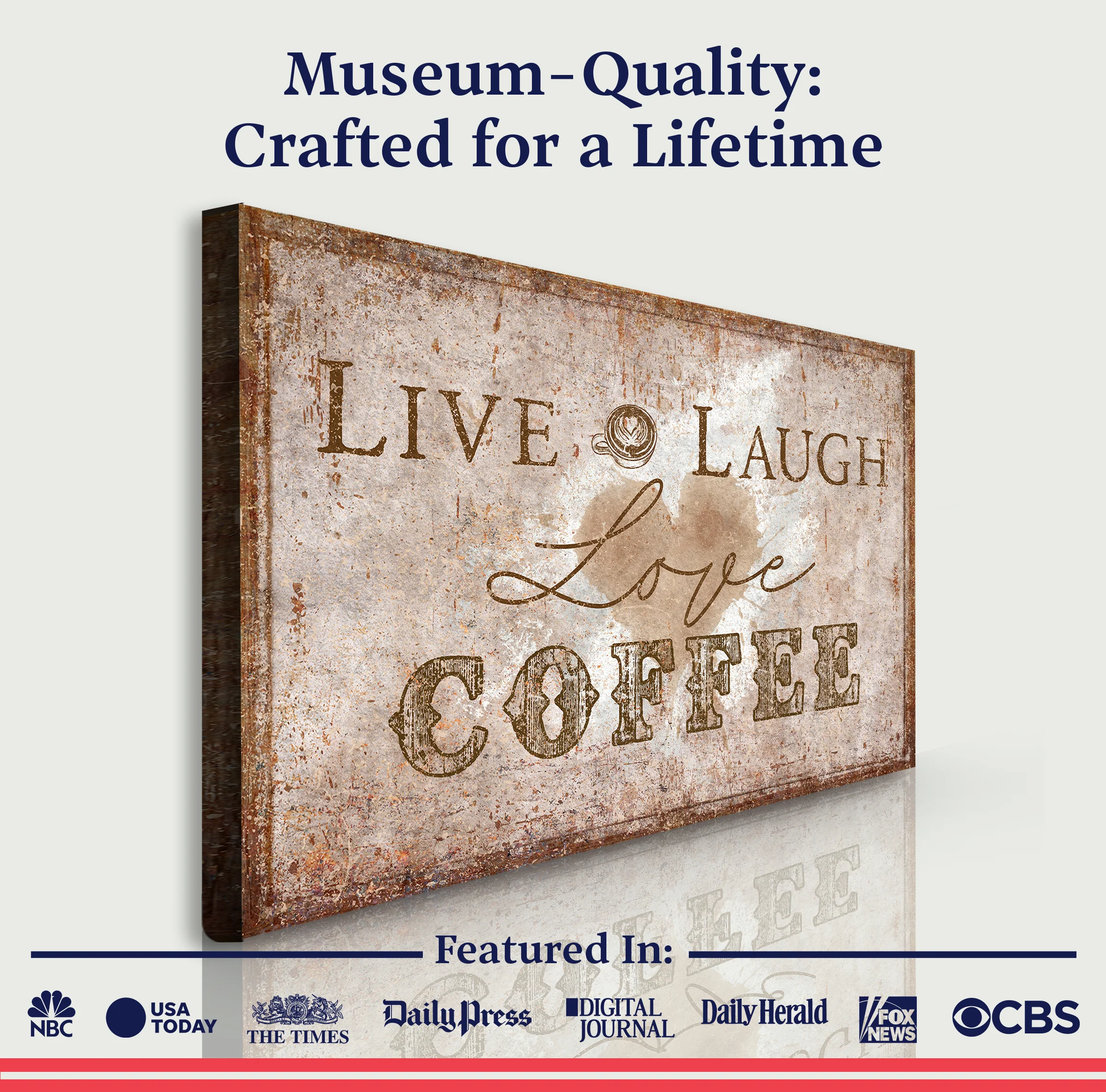 Live, Laugh, Love Coffee Wall Sign - Image 6