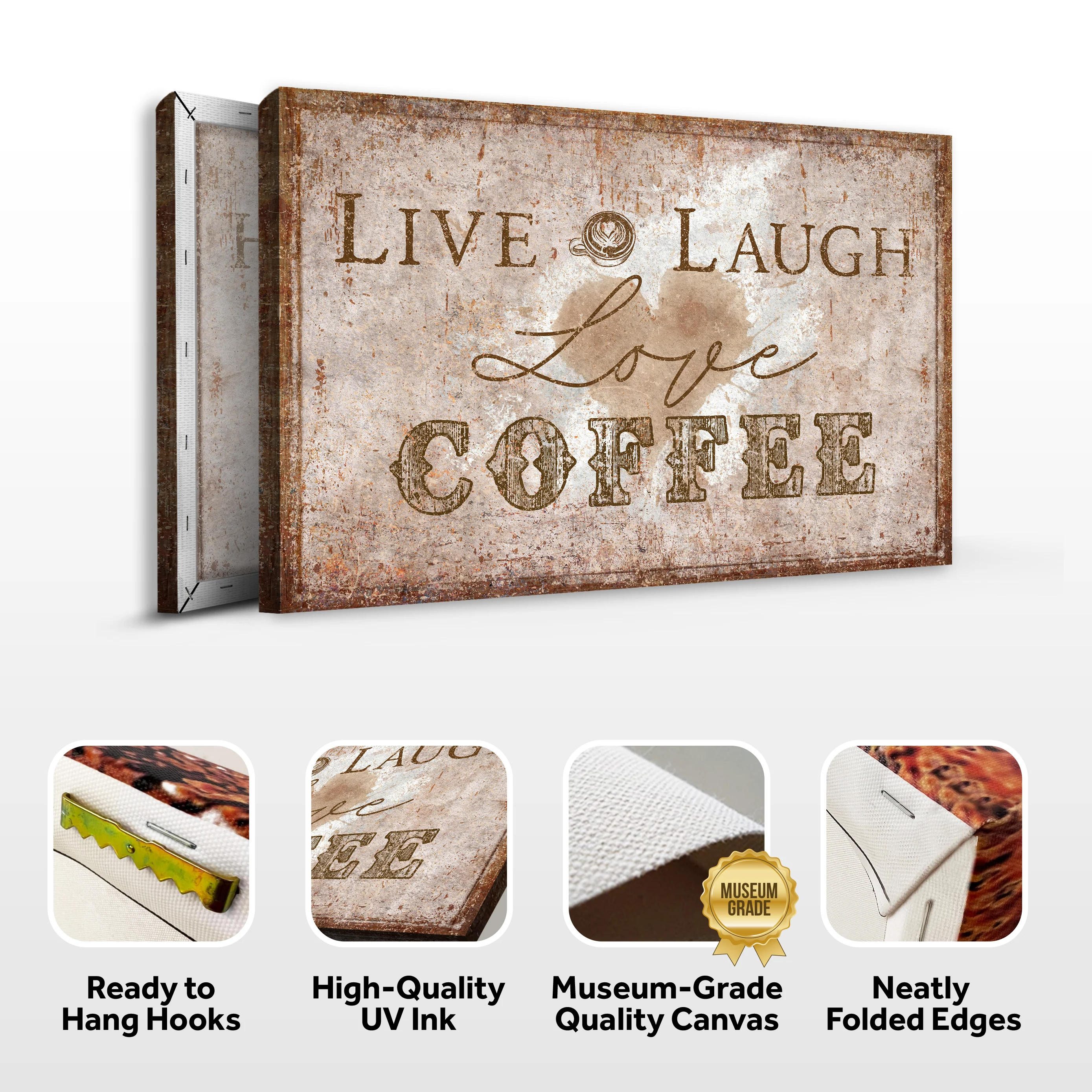 Live, Laugh, Love Coffee Wall Sign - Image 7
