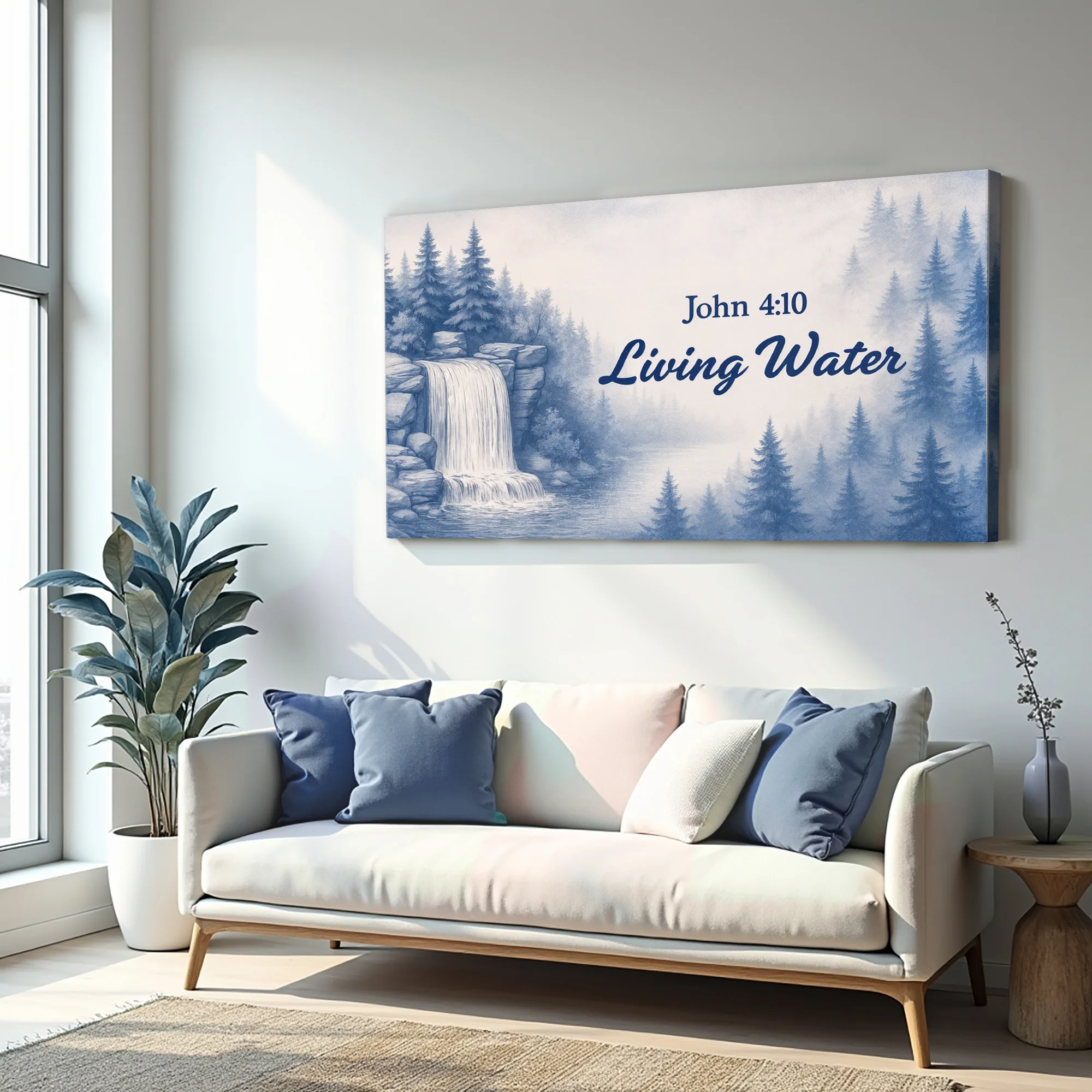 Living Water - John 4:10 Faith Sign - Image 4