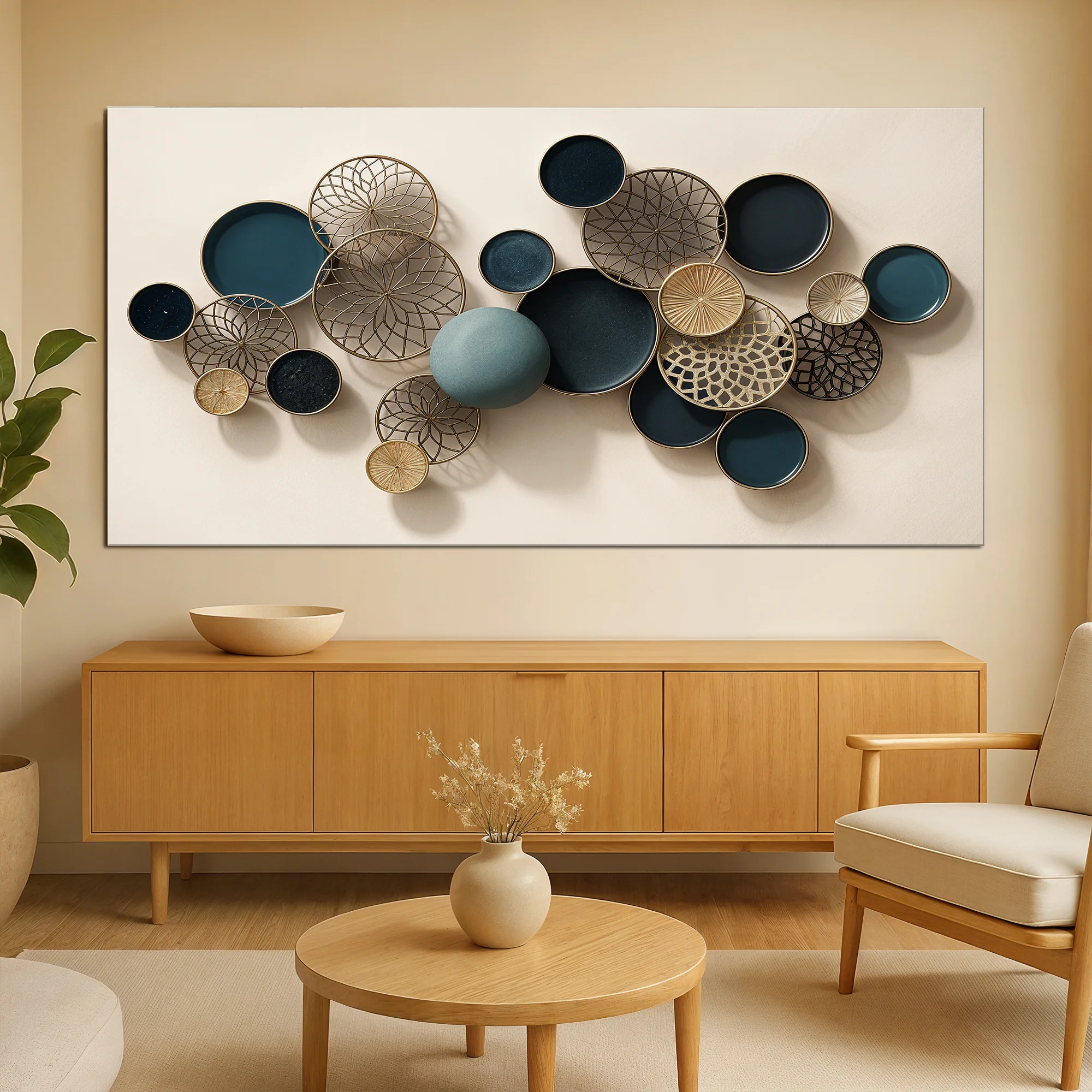 Lotus Leaf Abstract Wall Art - Image 4