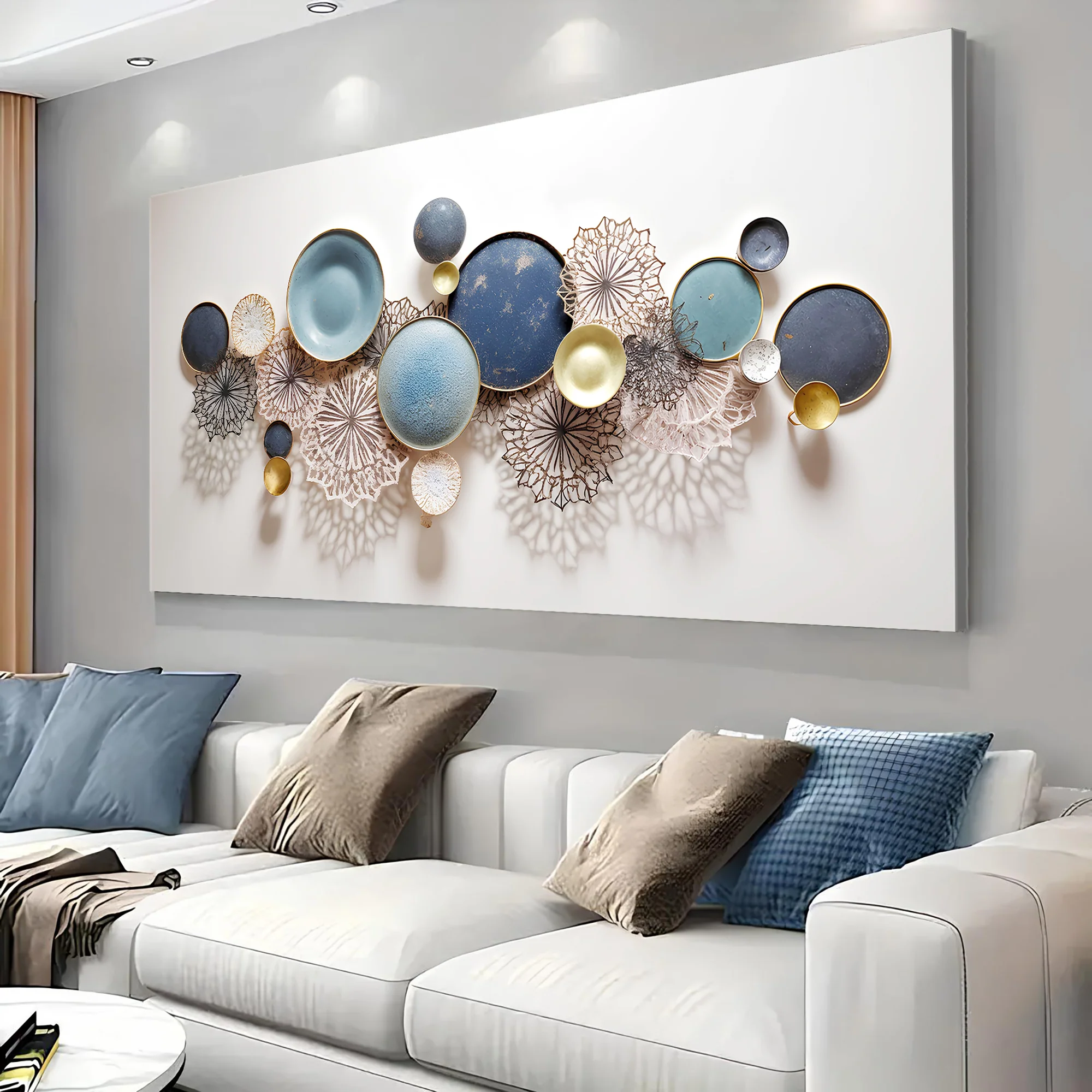 Lotus Leaf Abstract Wall Art III - Image 2