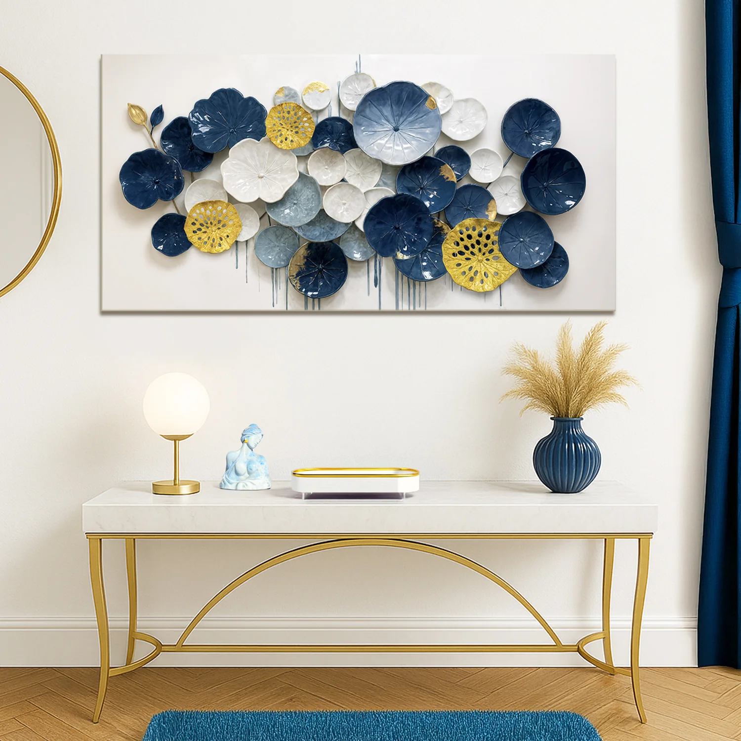 Lotus Leaf Abstract Wall Art VII - Image 4