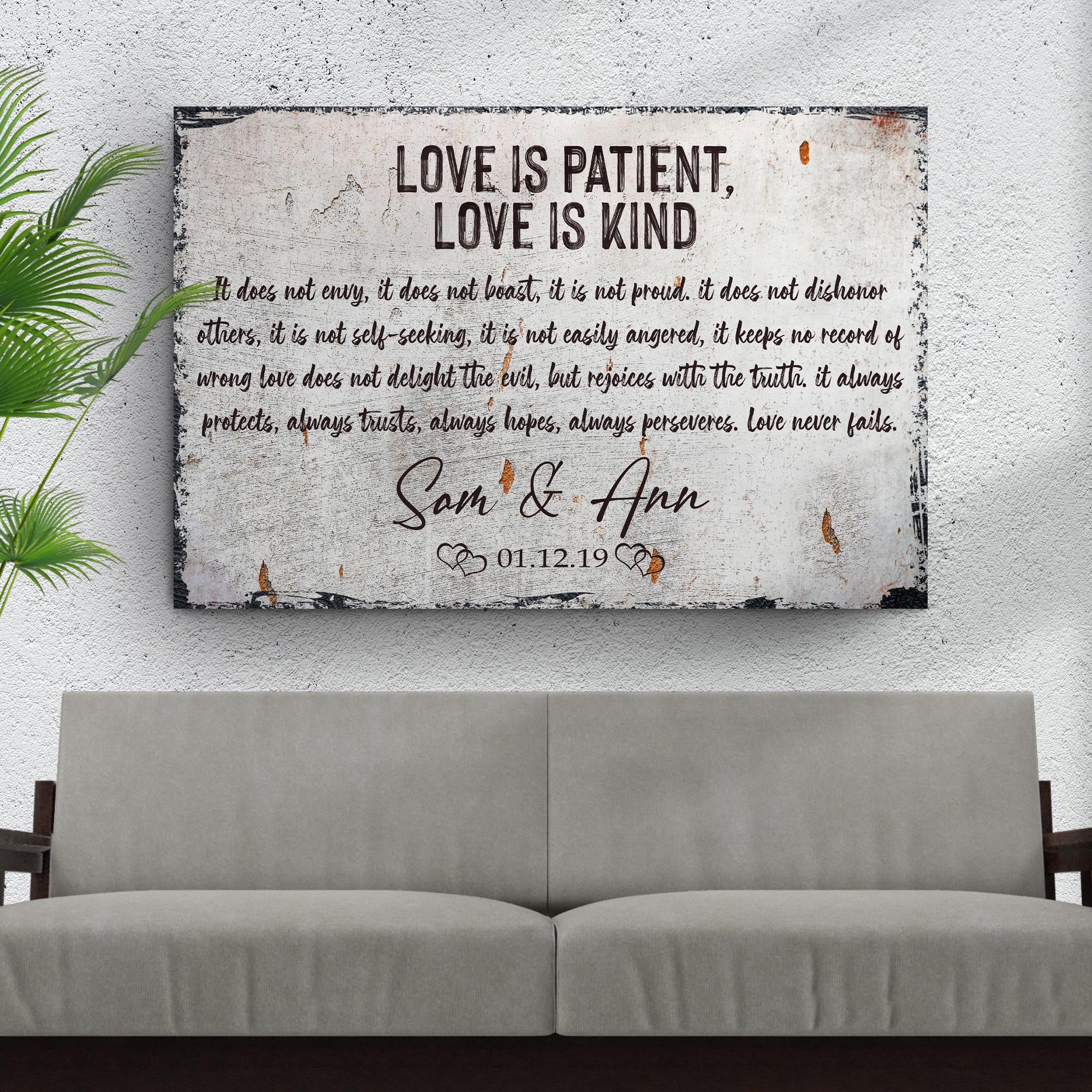 Love Is Patient, Love Is Kind Sign - Image 2
