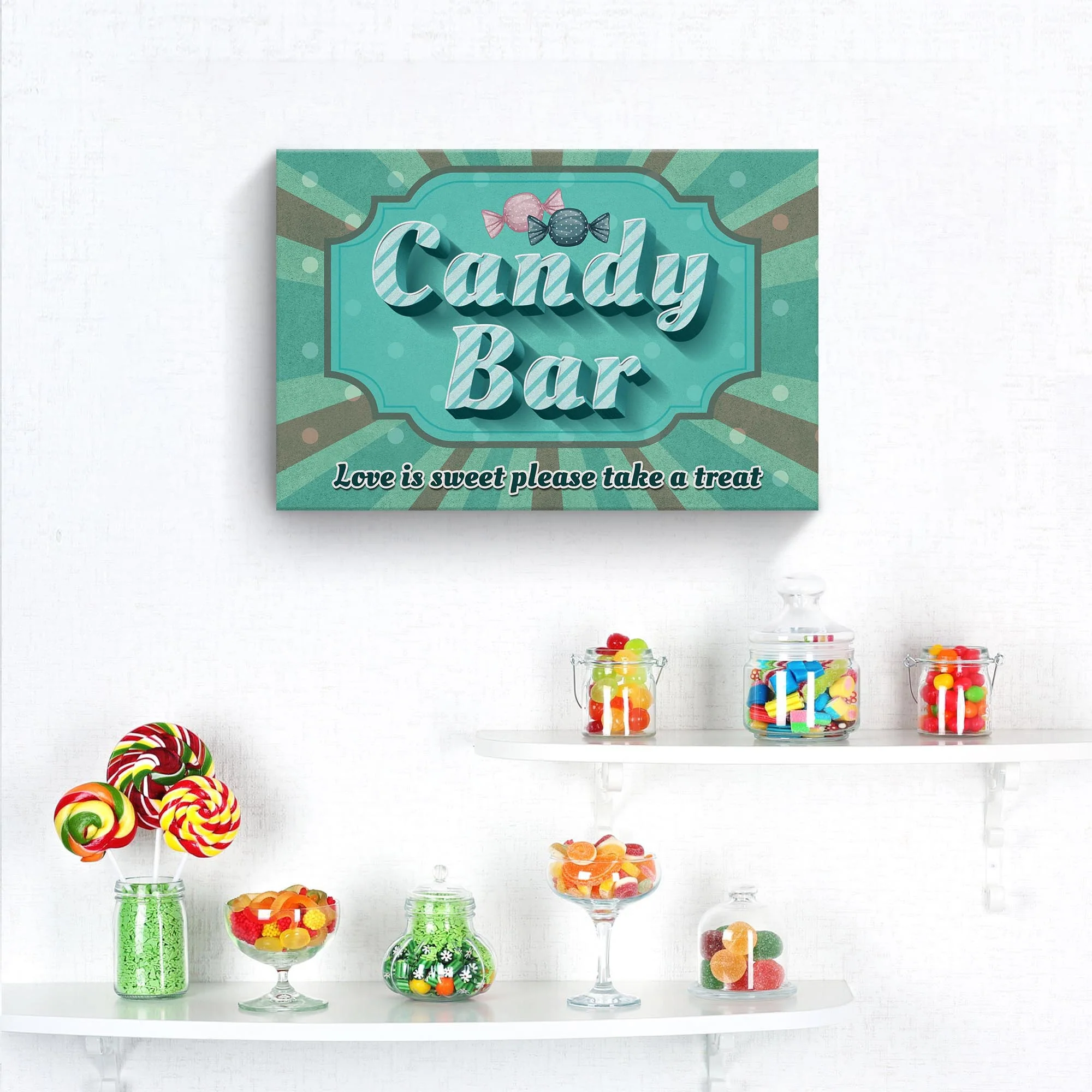 Love Is Sweet Take A Treat Candy Bar Sign III - Image 2