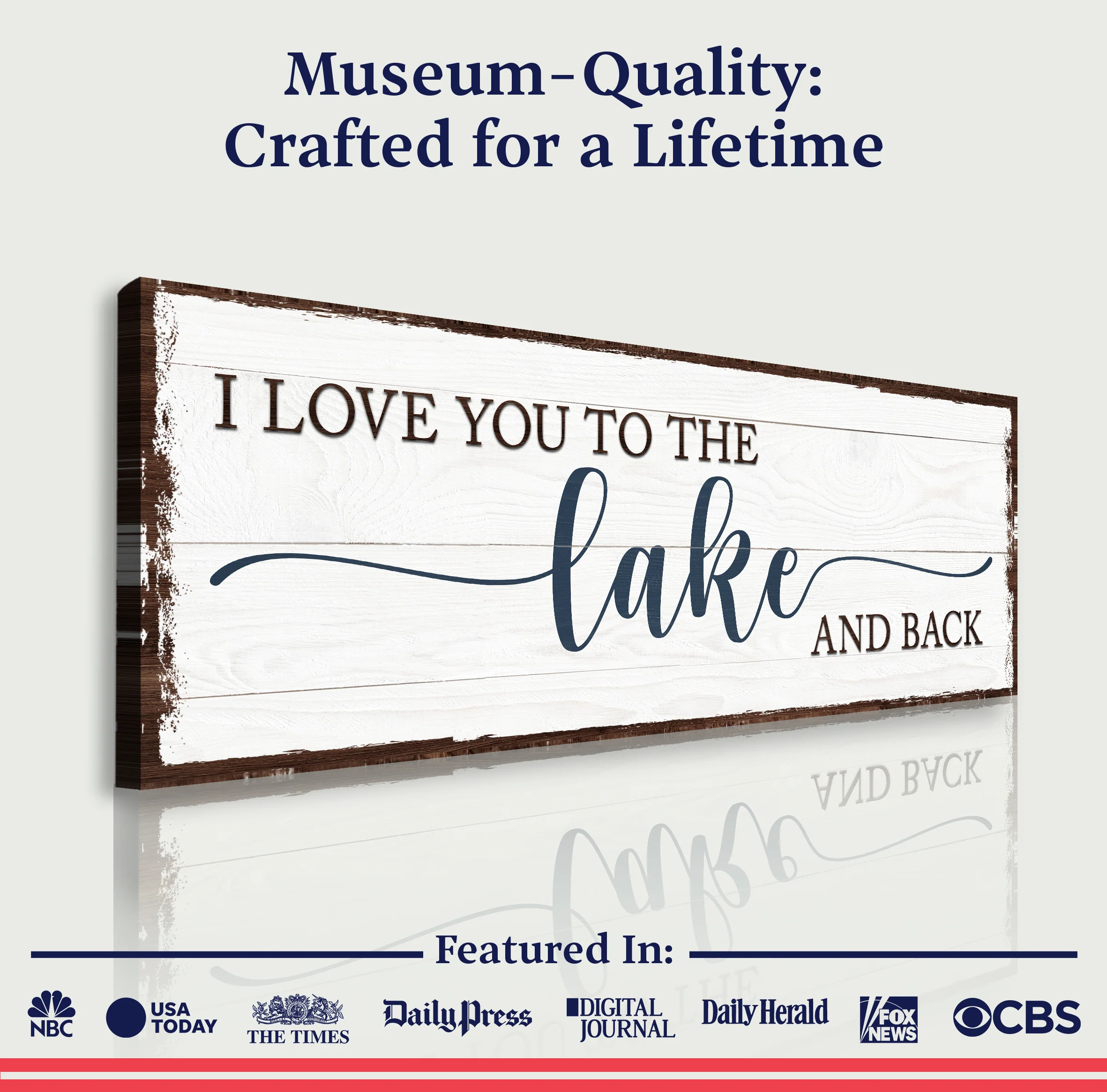 Love You To The Lake And Back Sign III - Image 4