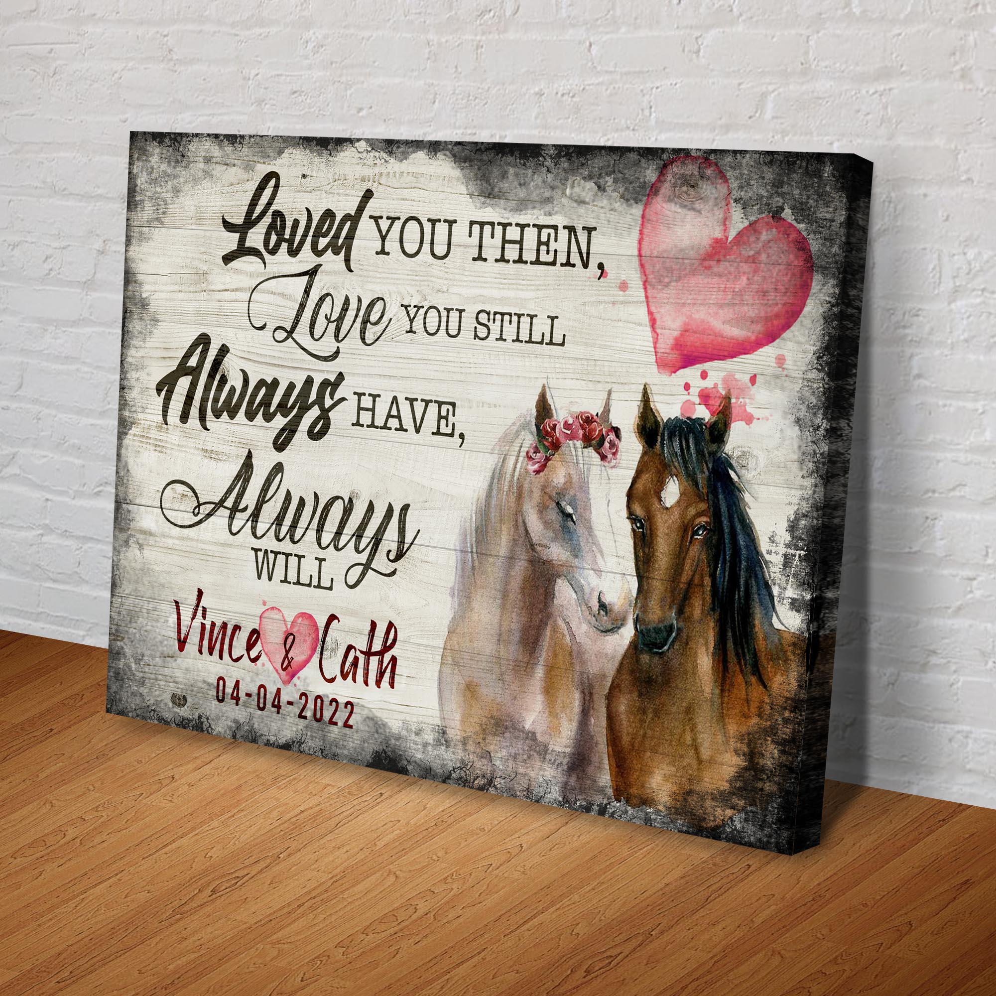Loved You Then, Love You Still Horse Couple Sign - Image 3