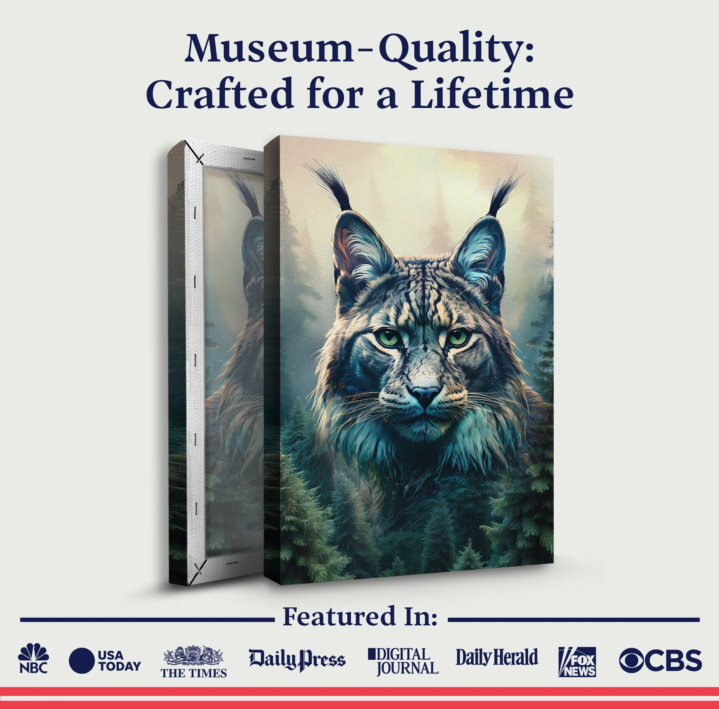 Lynx Double Exposure Wall Art - Image 6