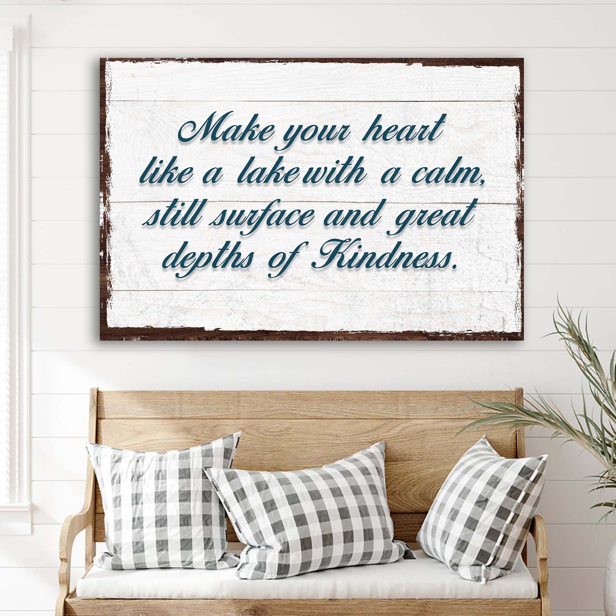 Make Your Heart Like A Lake Sign - Image 2