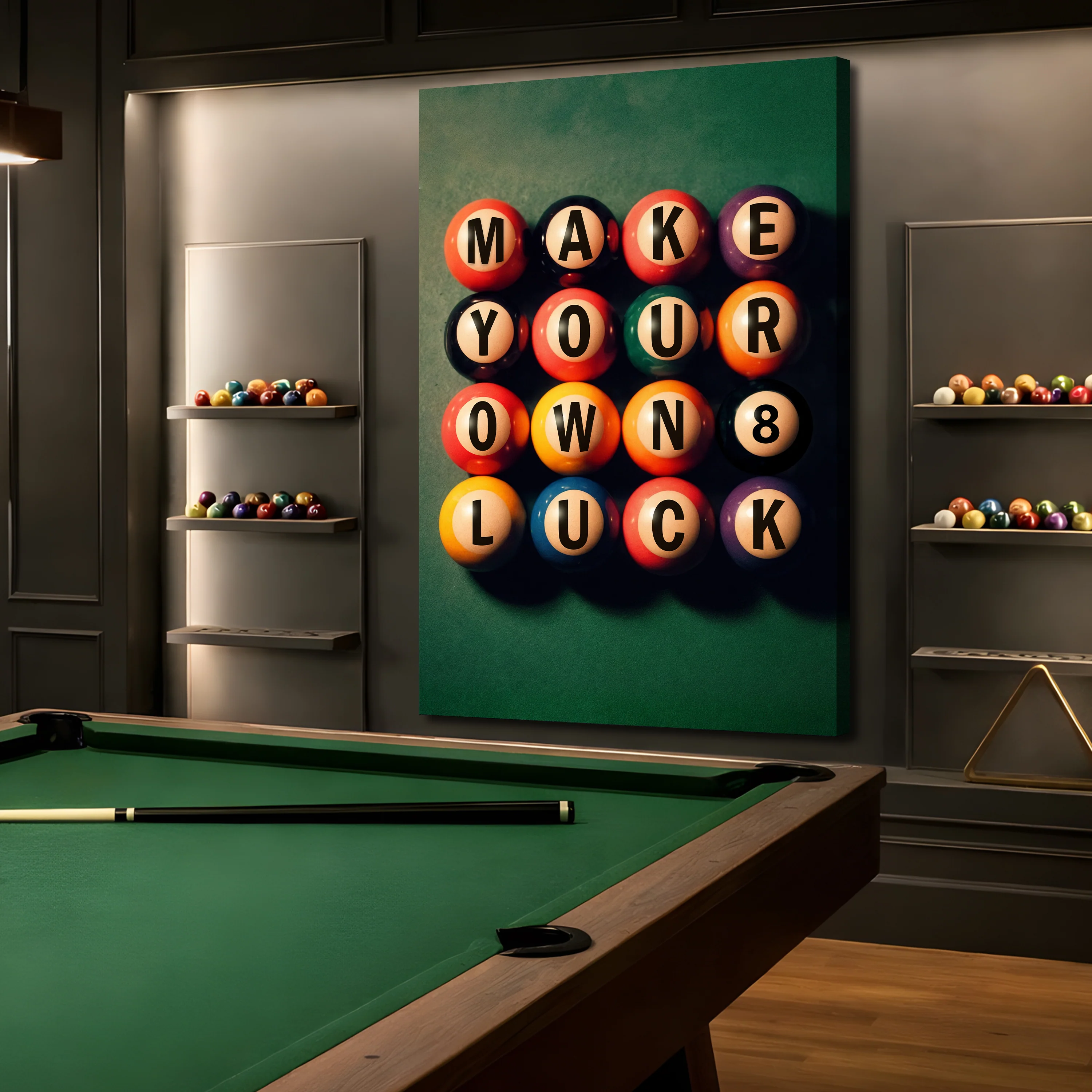 Make Your Own Luck Billiards Ball Wall Sign - Image 2